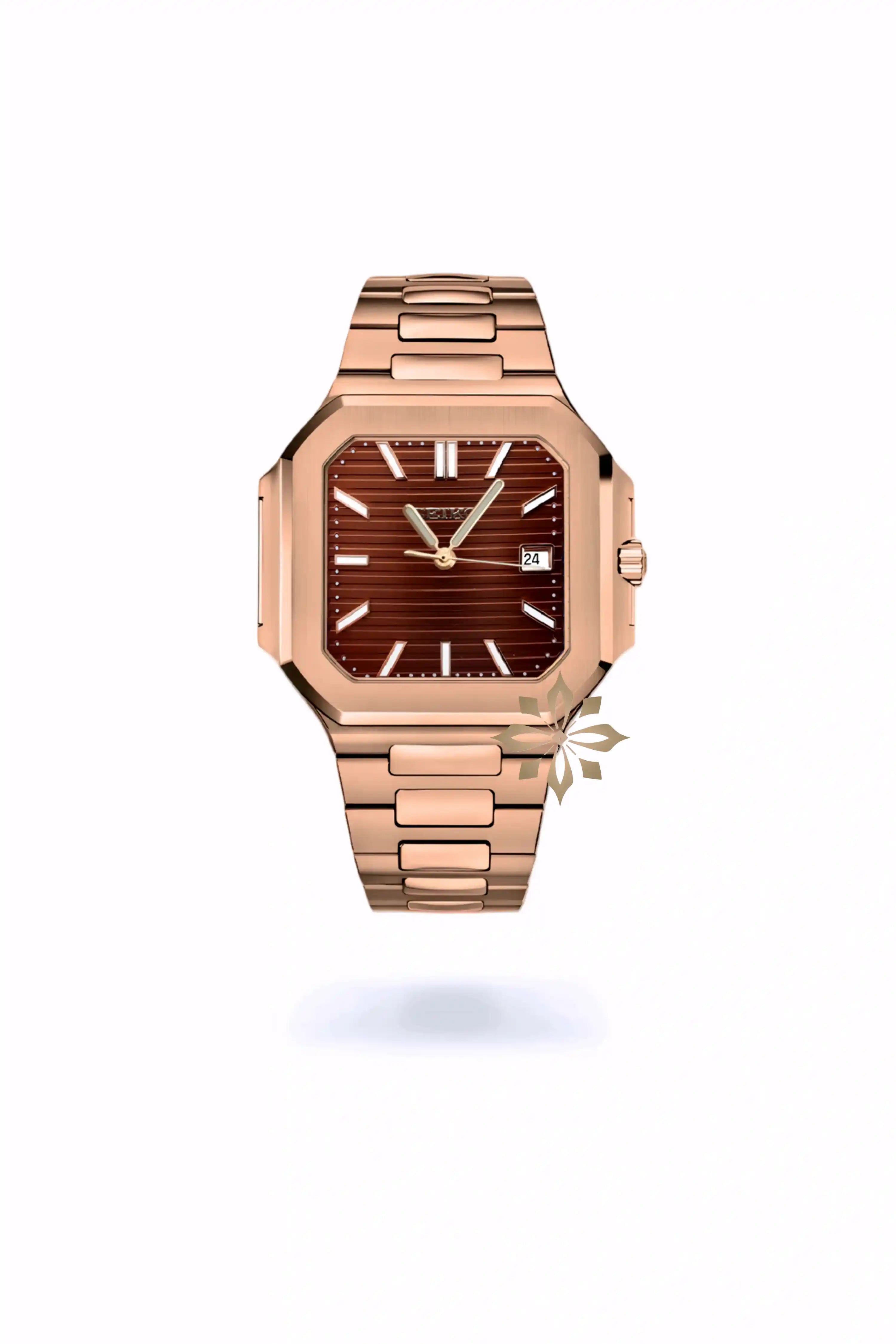 Seikocubitus mod watch rose gold brown