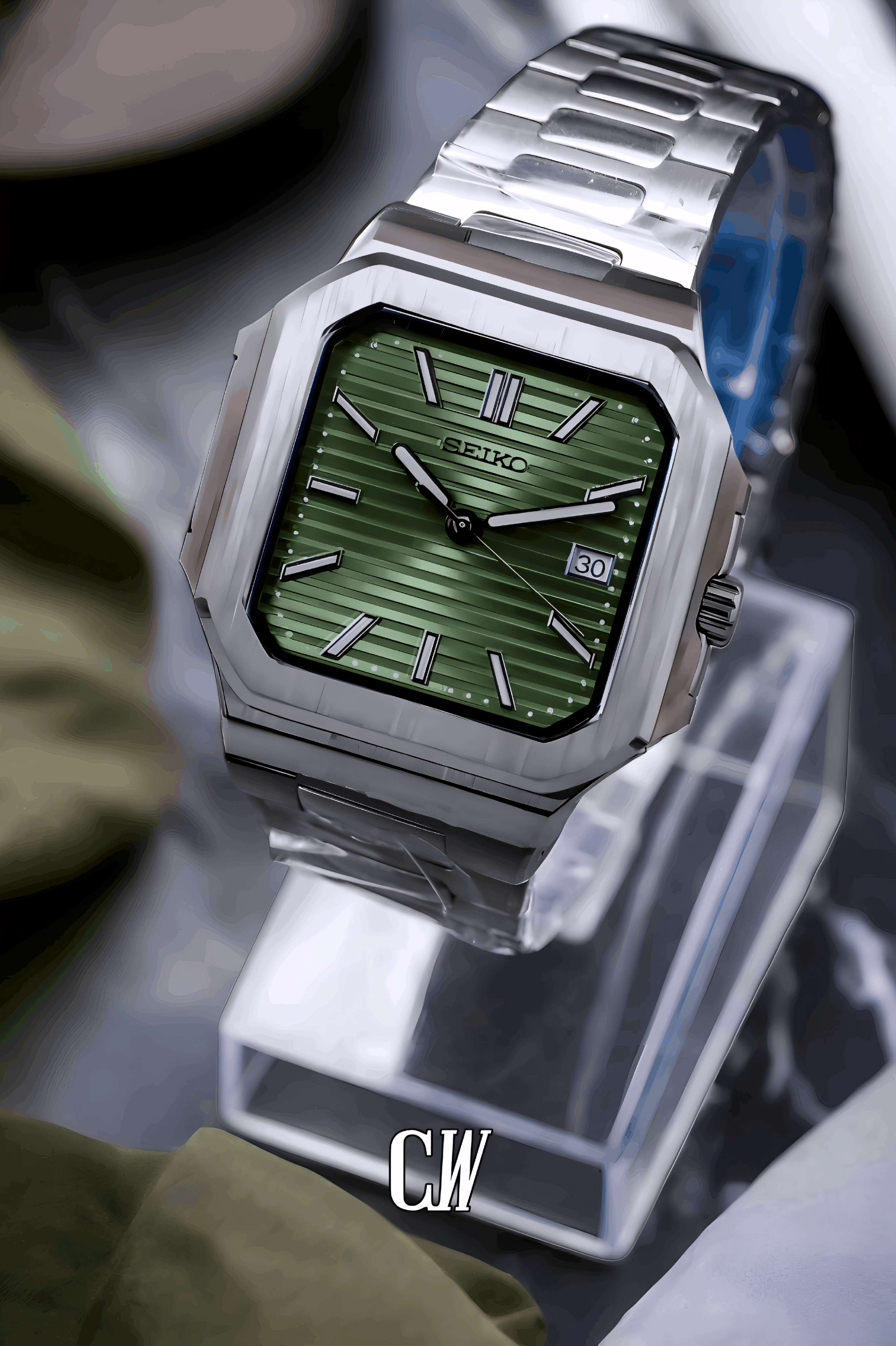 Seikocubitus mod watch olive green