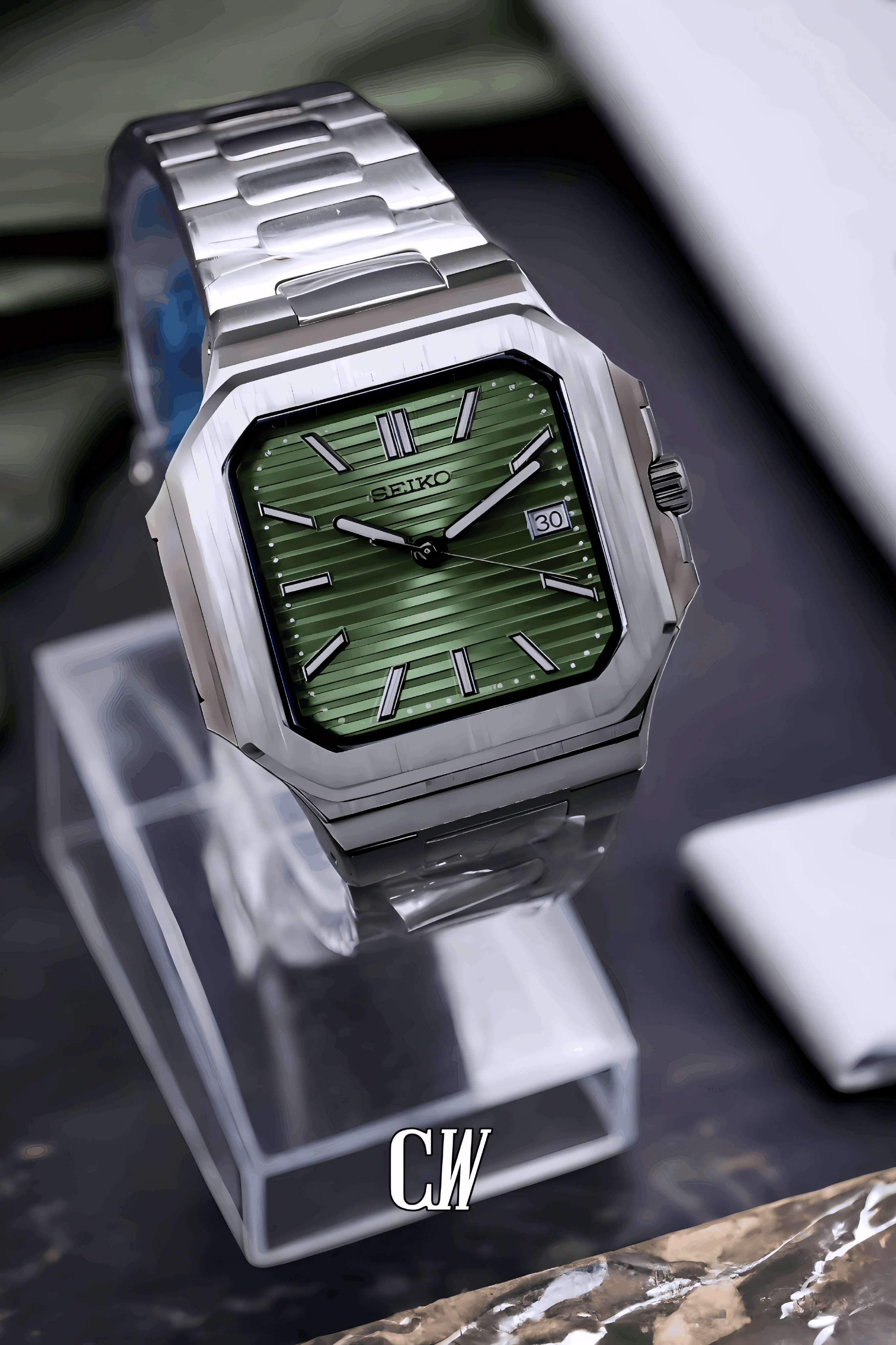Seikocubitus mod watch olive green