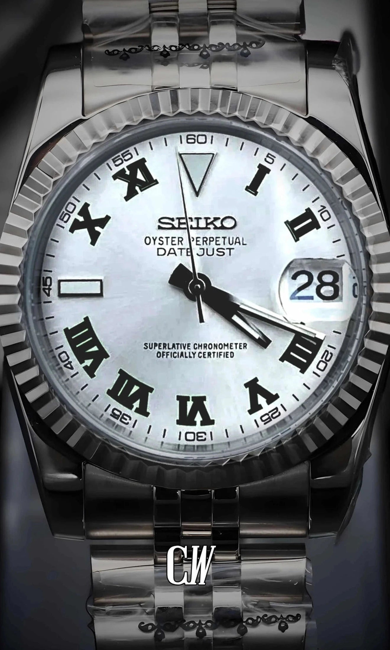 DJ mod Wimbledon watch white-Circa Watch Labs