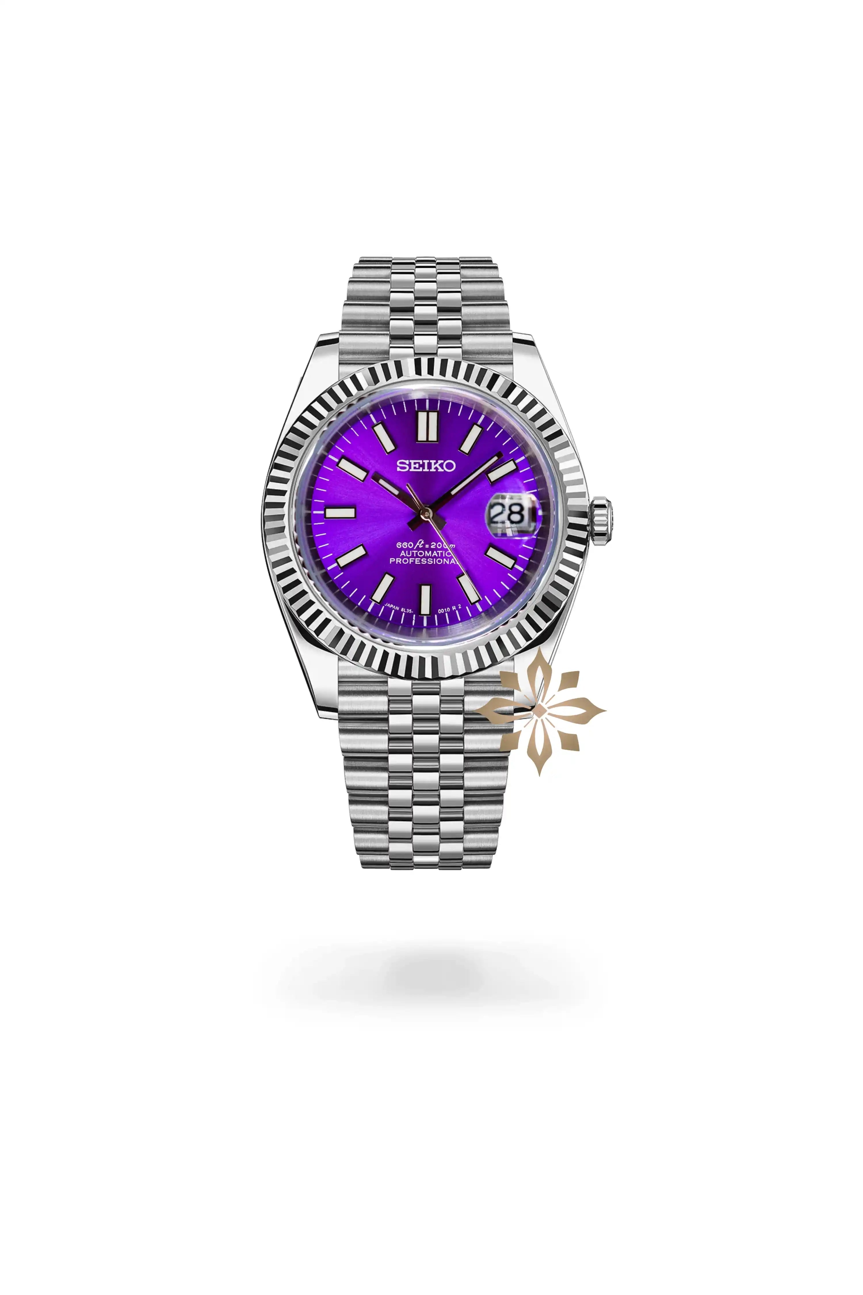 DJ mod purple automatic watch-Circa Watch Labs