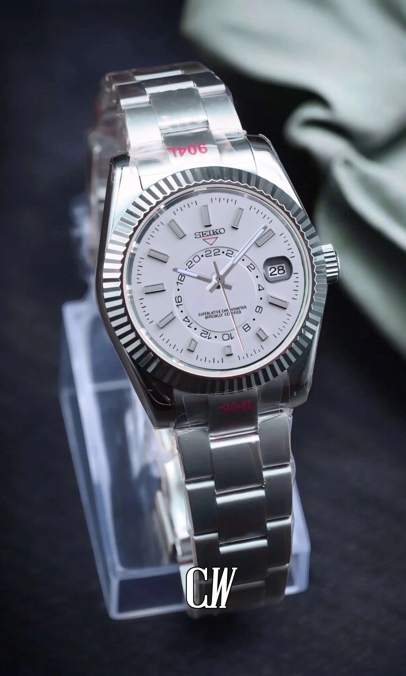 DJ mod skydweller watch white-Circa Watch Labs