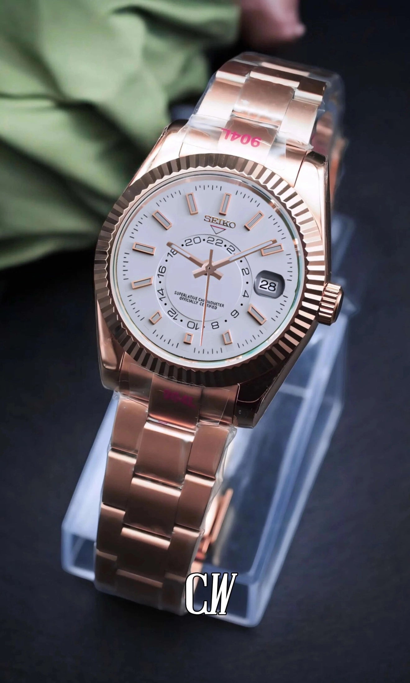 DJ mod skydweller watch white rose gold-Circa Watch Labs