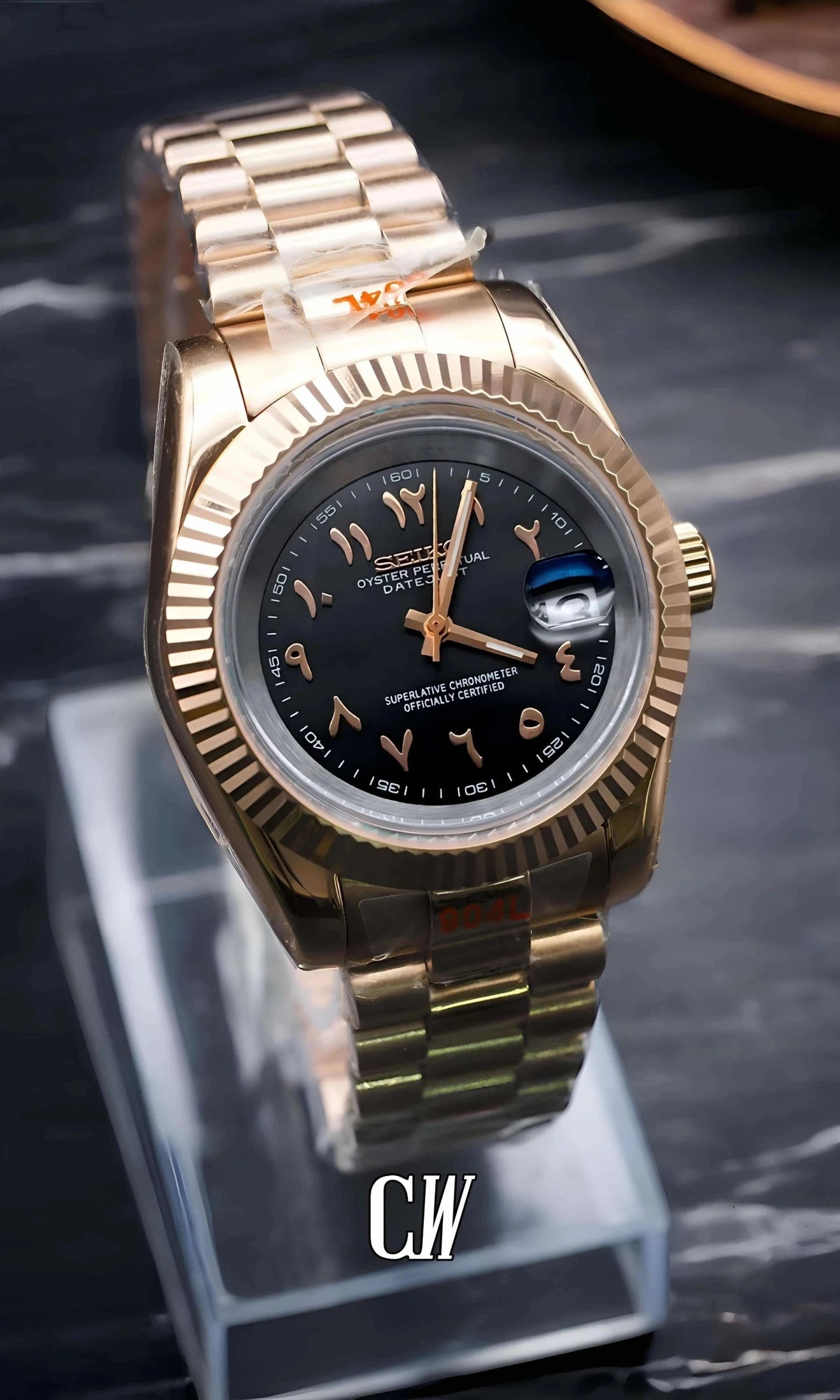 DJ mod watch 'Black rose gold' arabic-Circa Watch Labs