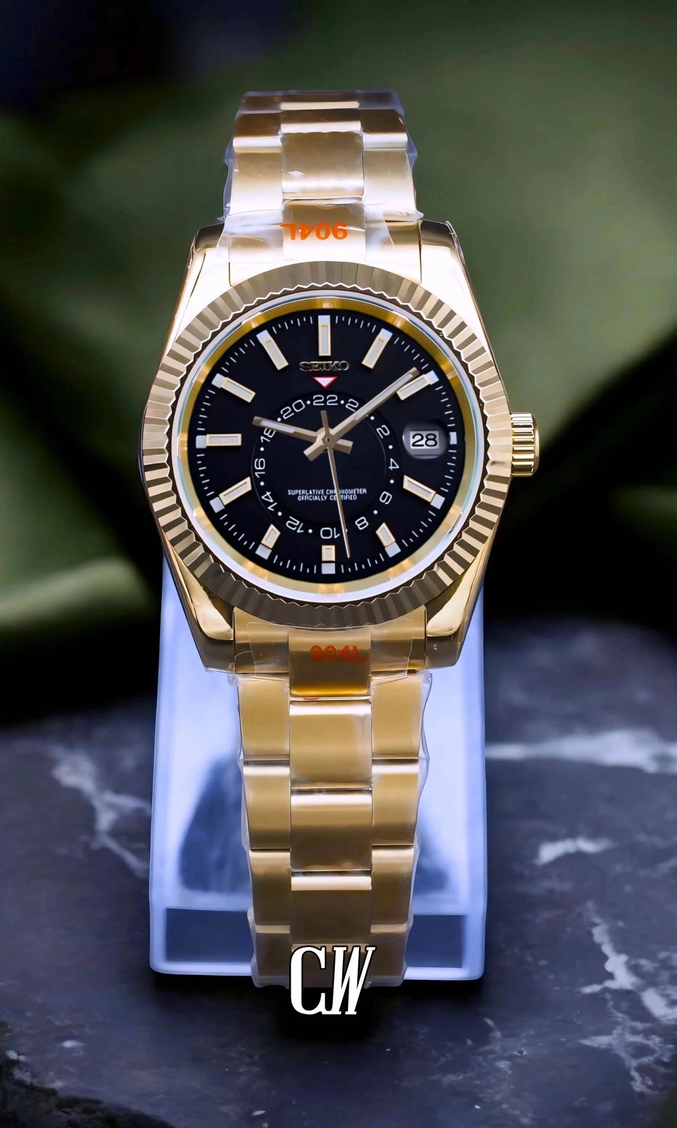 DJ skydweller watch black gold-Circa Watch Labs