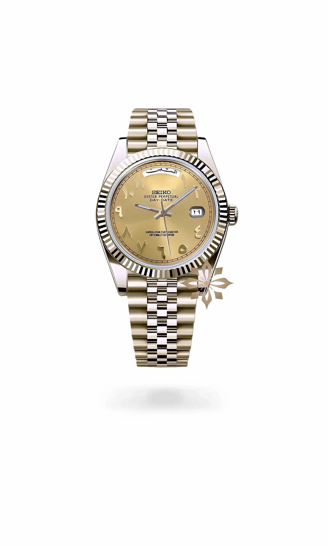 Daydate mod gold arabic automatic watch-Circa Watch Labs