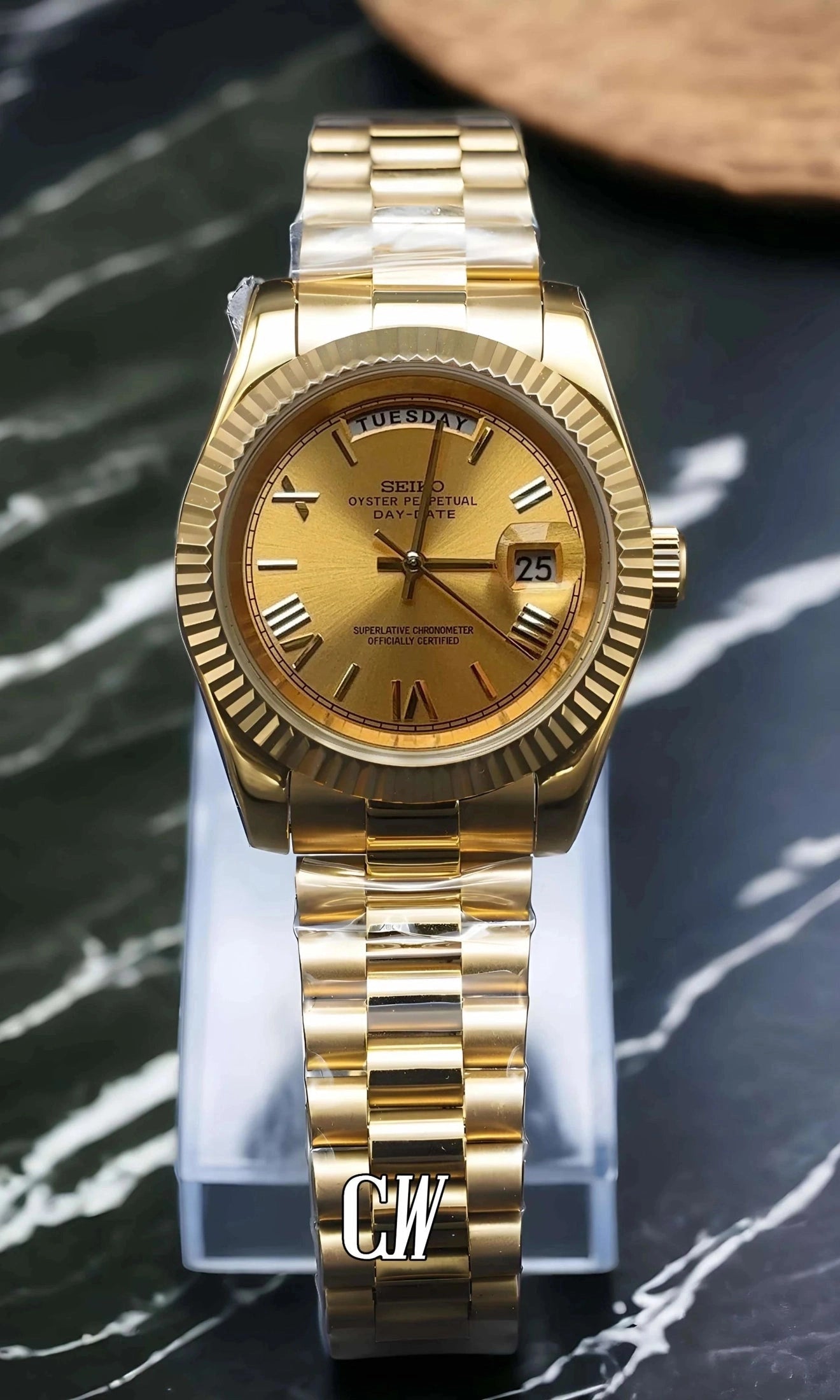 Daydate mod gold automatic watch-Circa Watch Labs