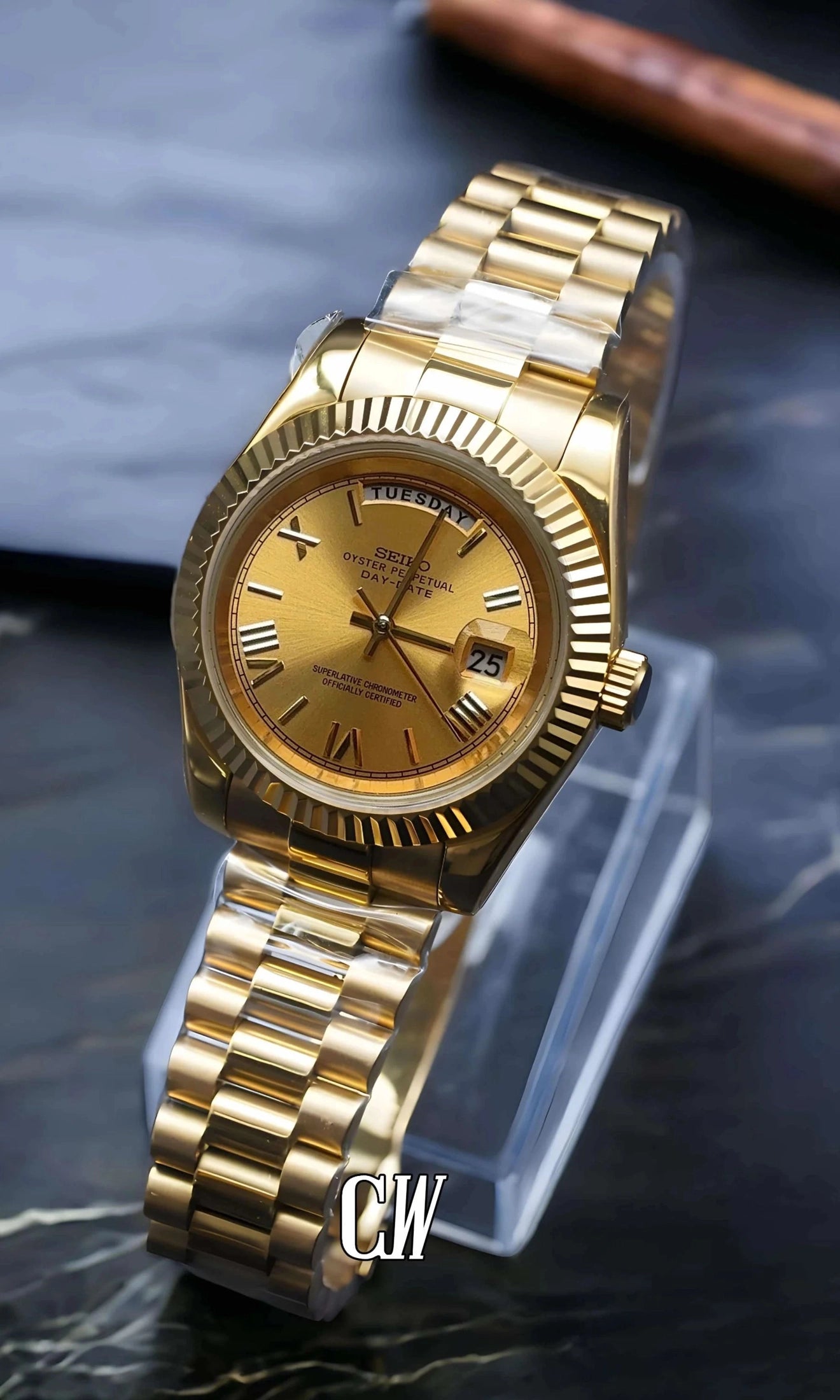 Daydate mod gold automatic watch-Circa Watch Labs