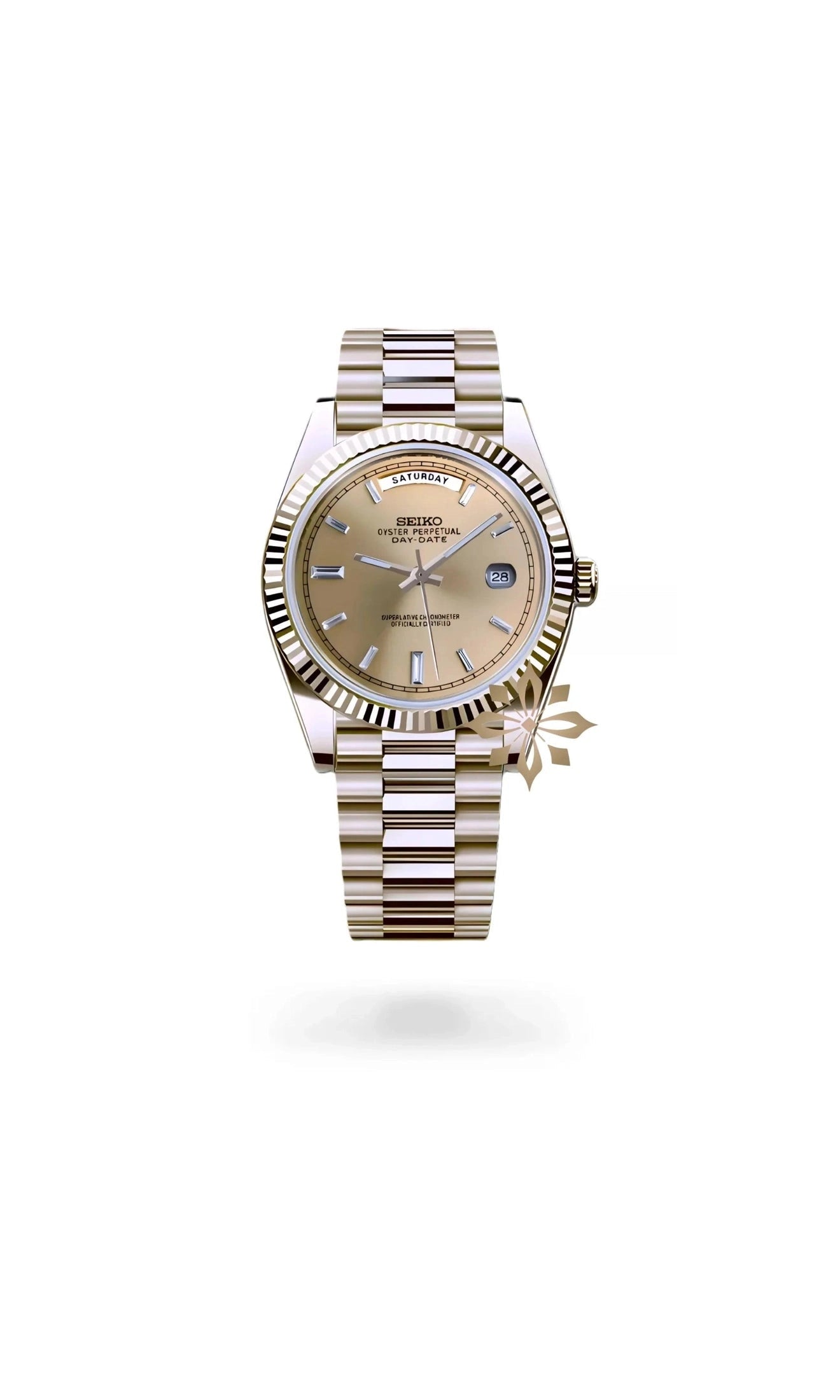 Daydate mod gold baguette automatic watch-Circa Watch Labs