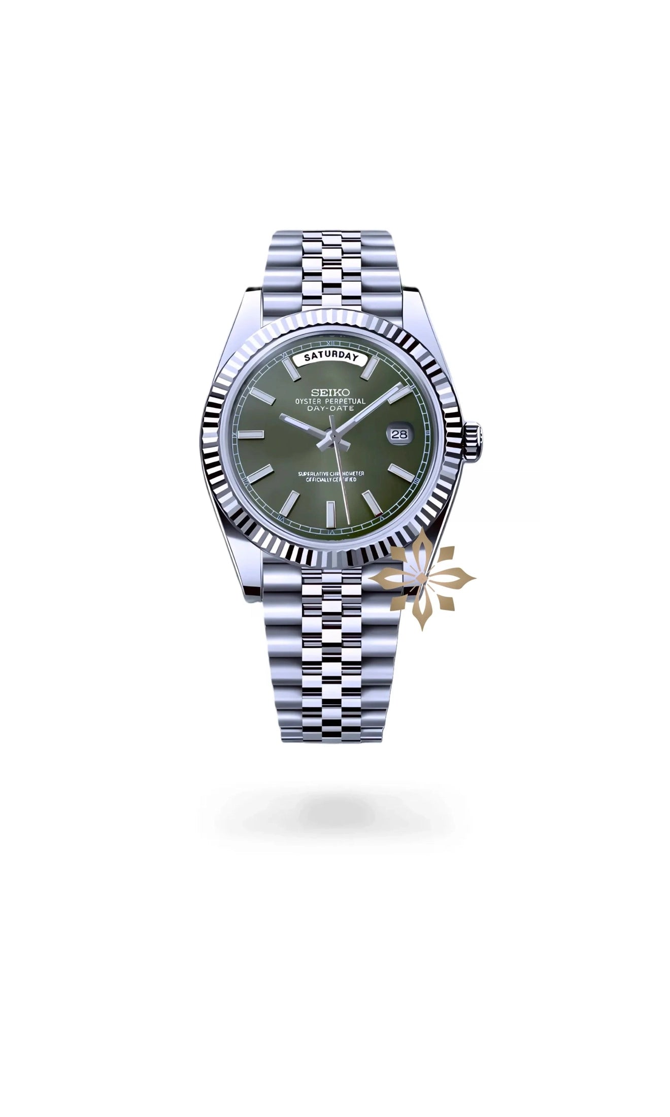 Daydate mod olive green automatic watch-Circa Watch Labs