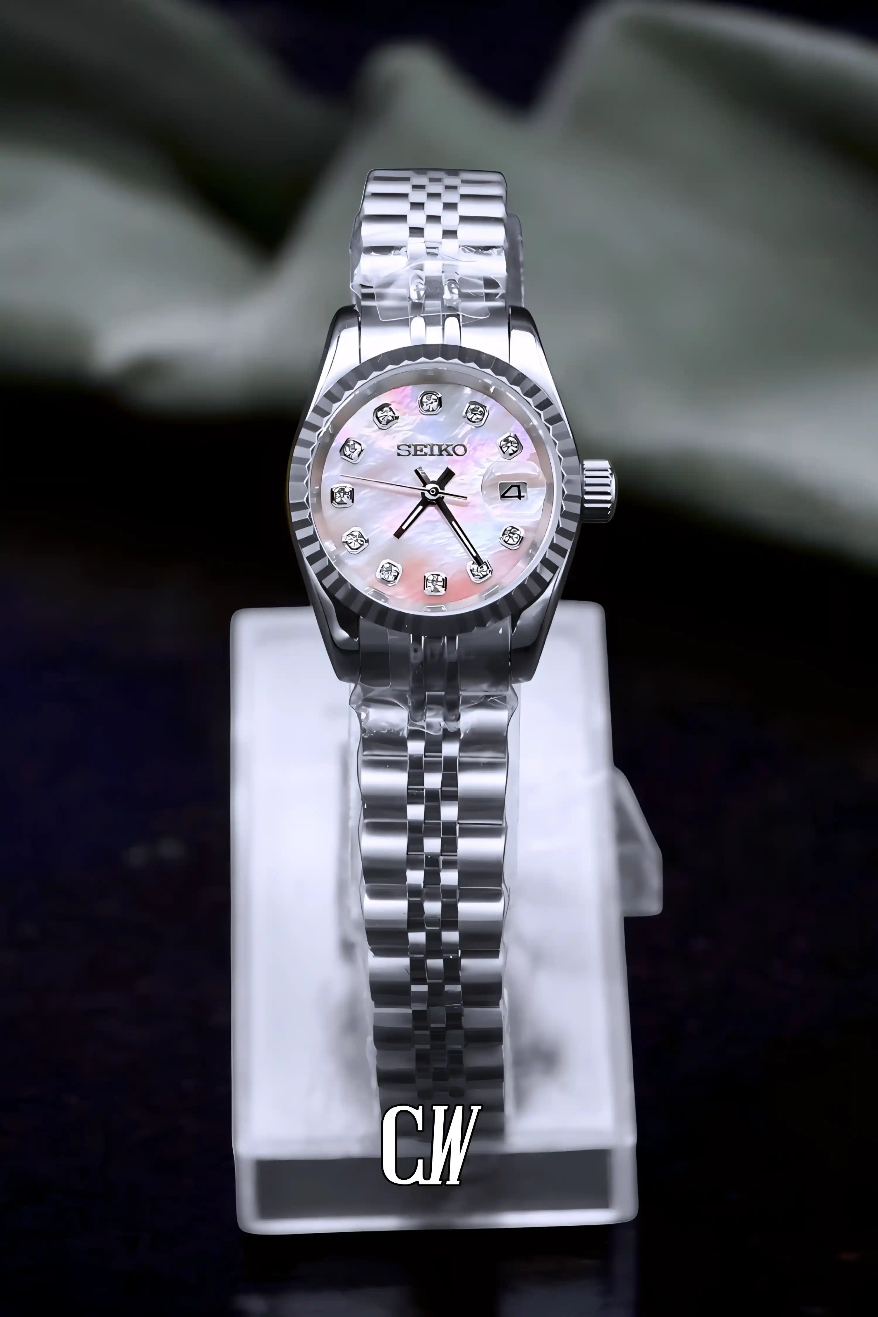 Ladies DJ mod watch 26mm silver MOP-Circa Watch Labs