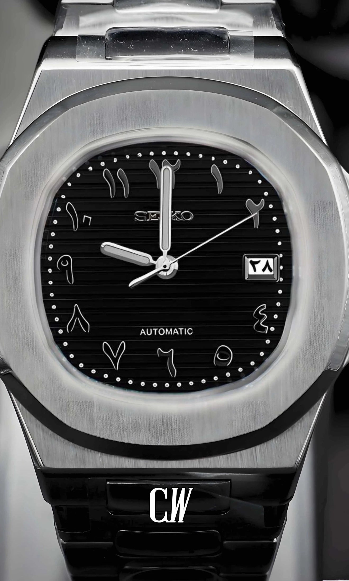 Nautiko mod watch arabic black-Circa Watch Labs