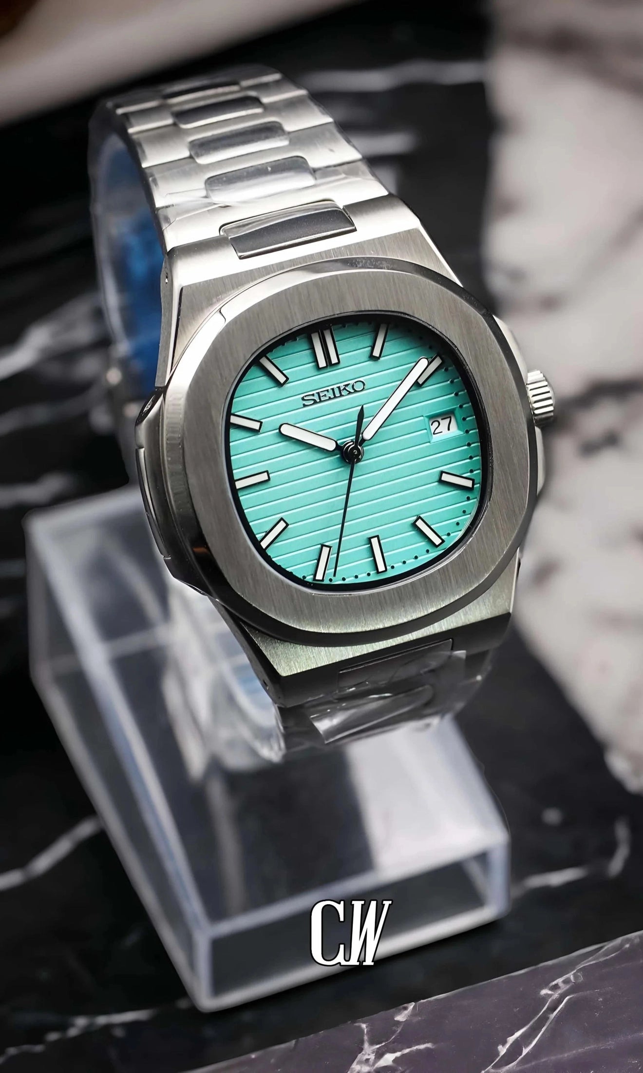 Nautiko mod watch in 'tiffany' blue-Circa Watch Labs