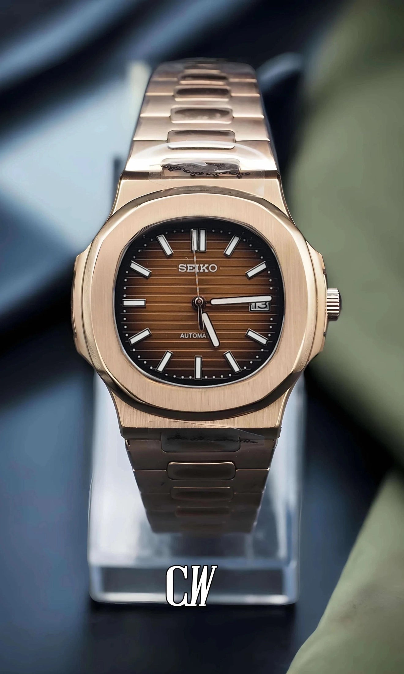 Nautiko mod watch rose gold brown-Circa Watch Labs