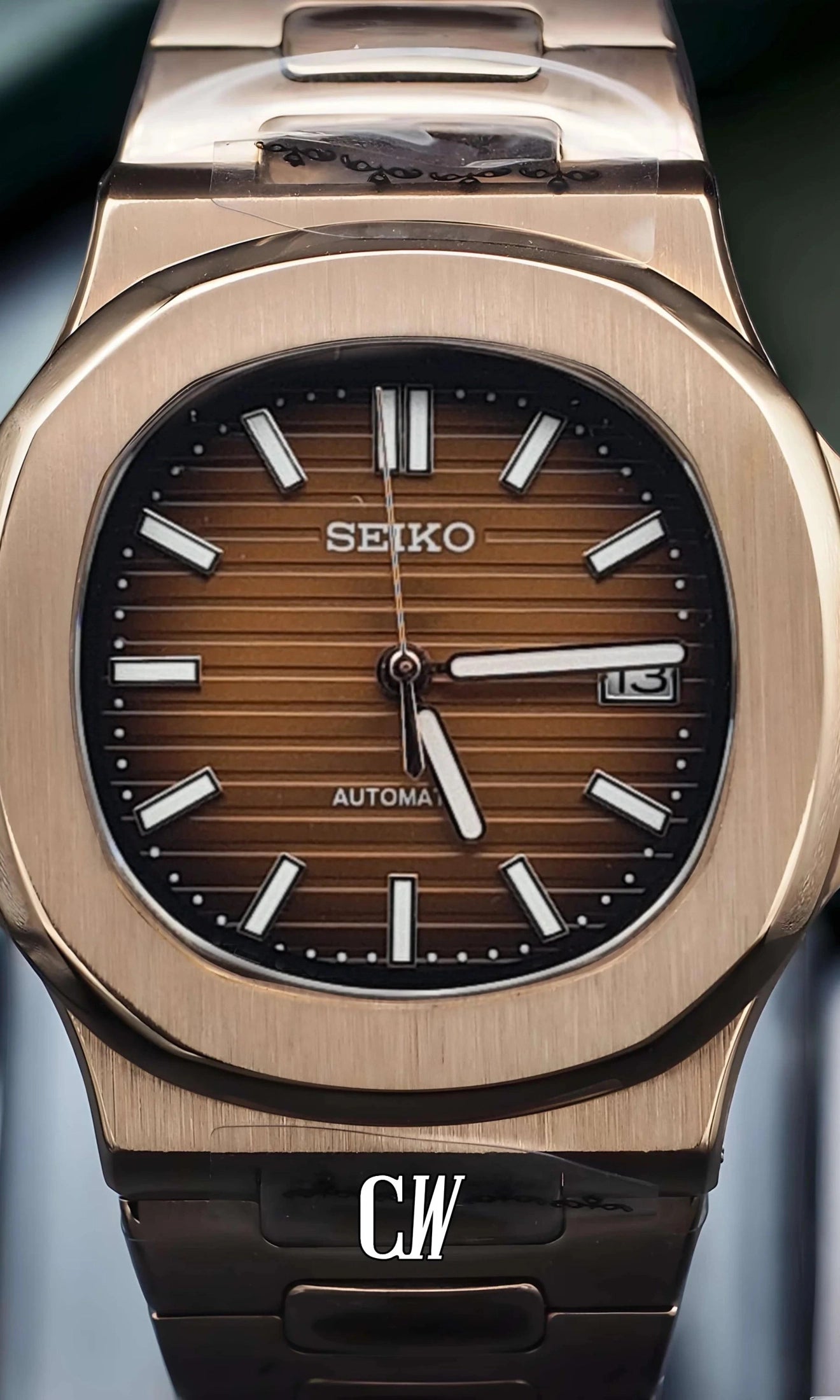 Nautiko mod watch rose gold brown-Circa Watch Labs