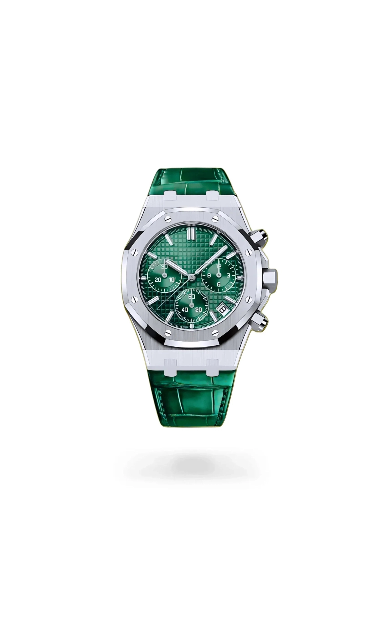 Oak mod chronograph green watch