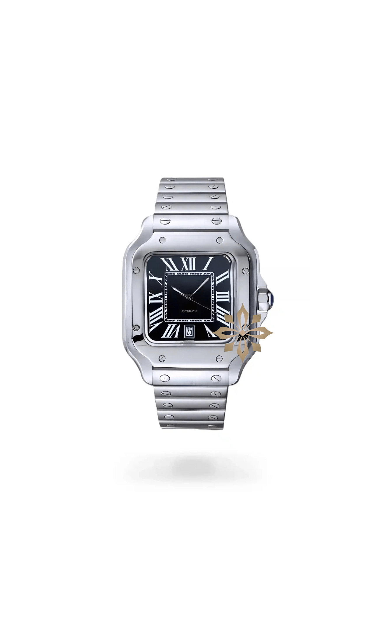 Santo Mod Santos style watch black-Circa Watch Labs