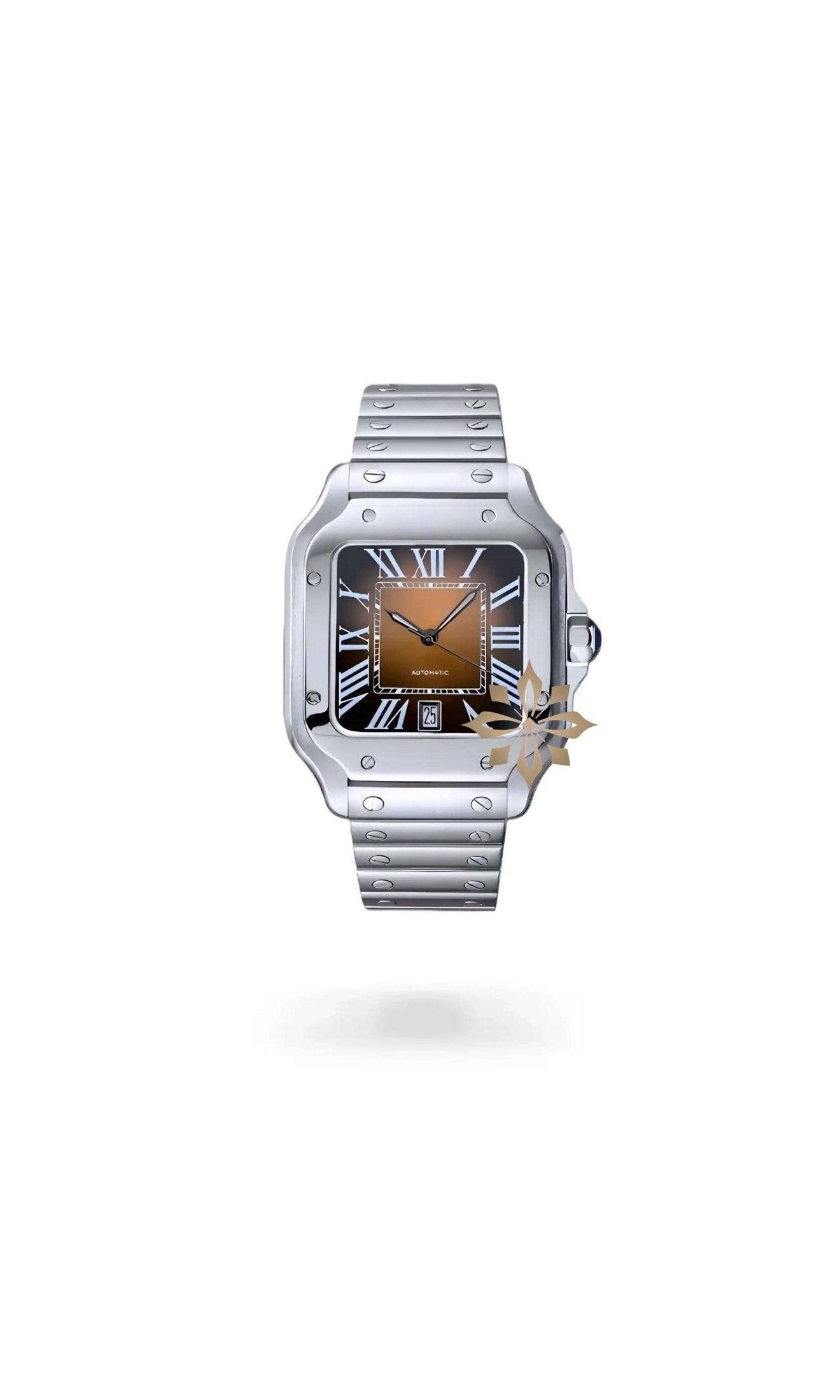 Santo Mod Santos style watch brown-Circa Watch Labs