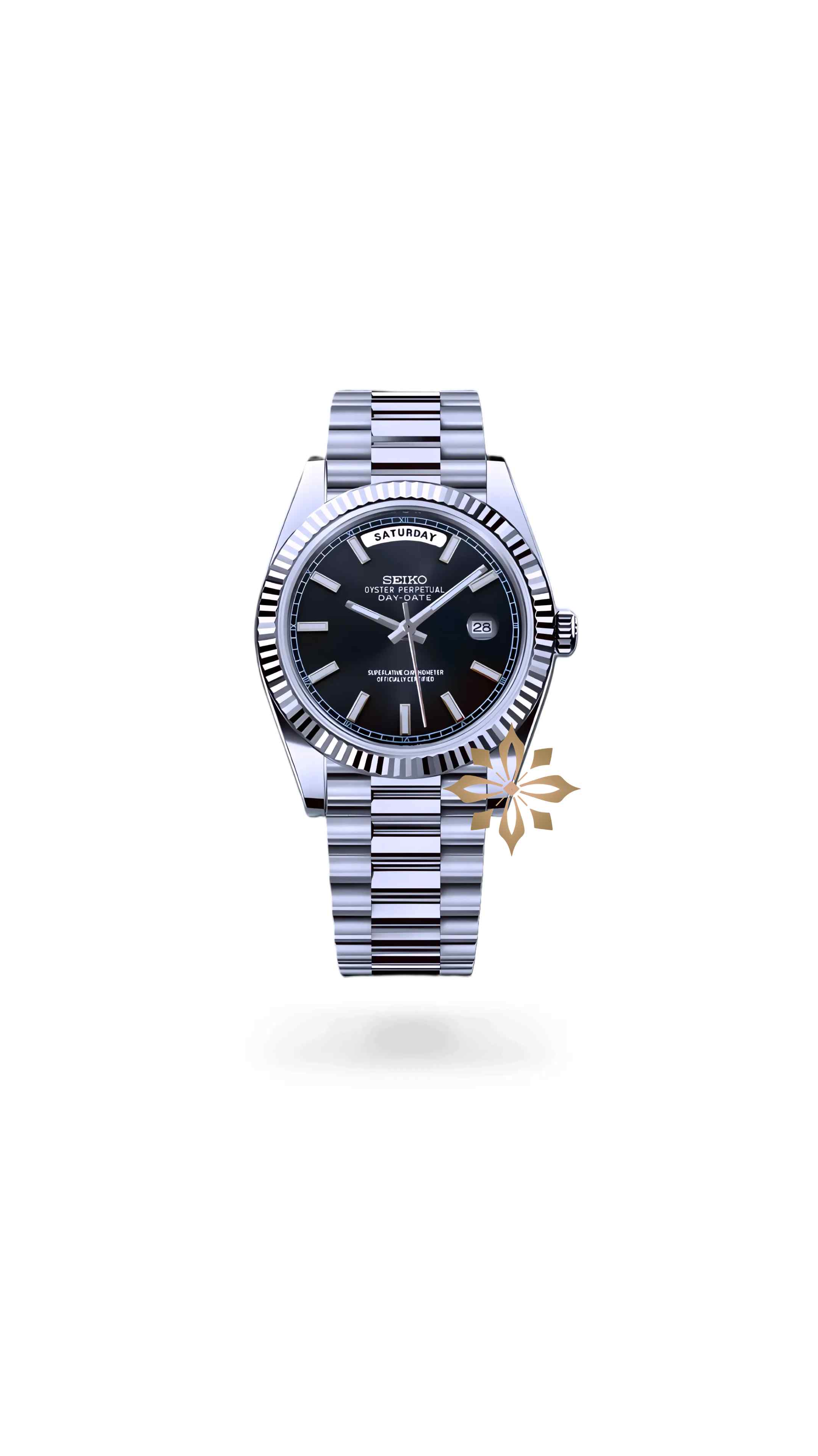 Seikojust mod daydate black automatic watch