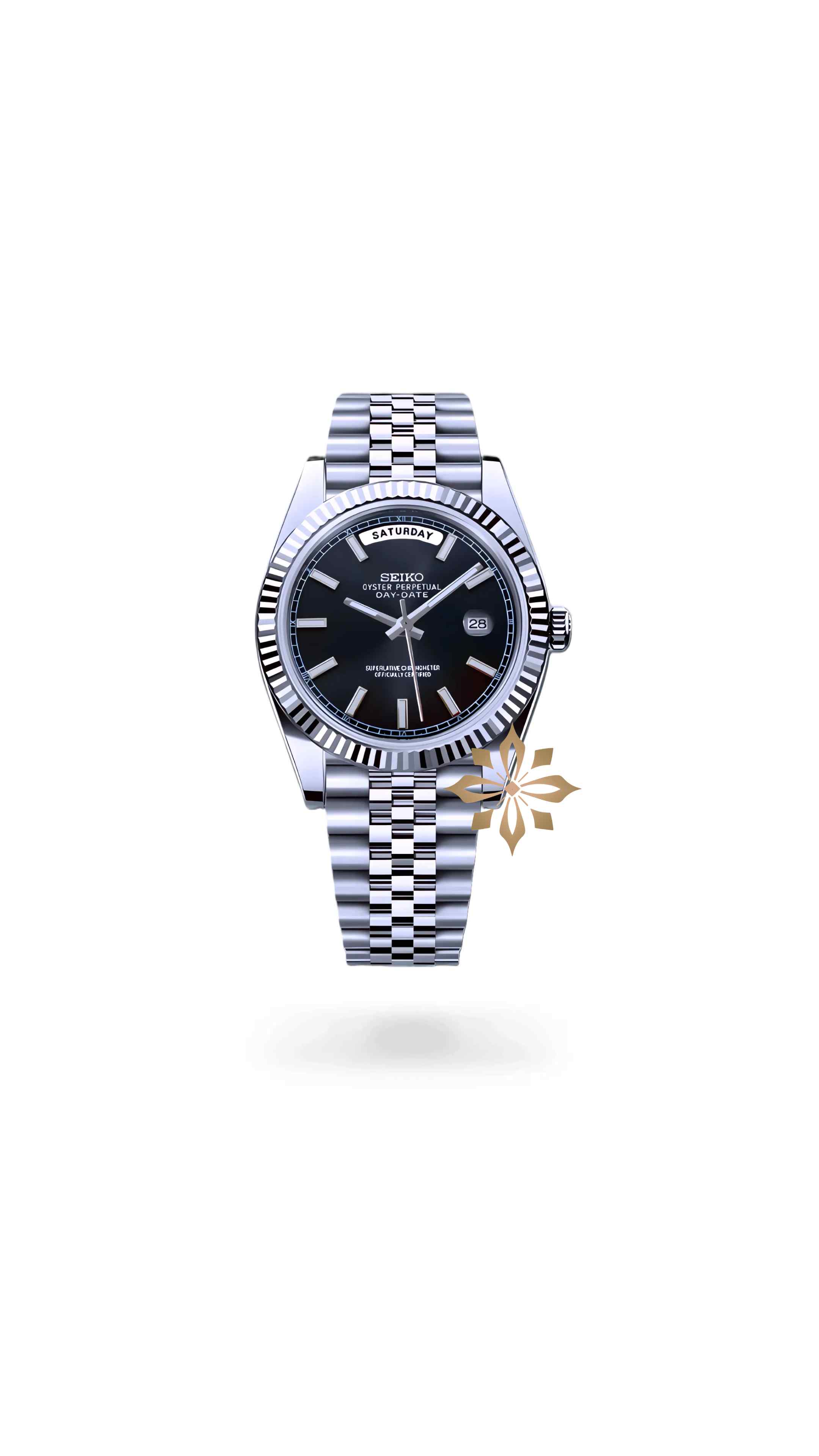 Seikojust mod daydate black automatic watch