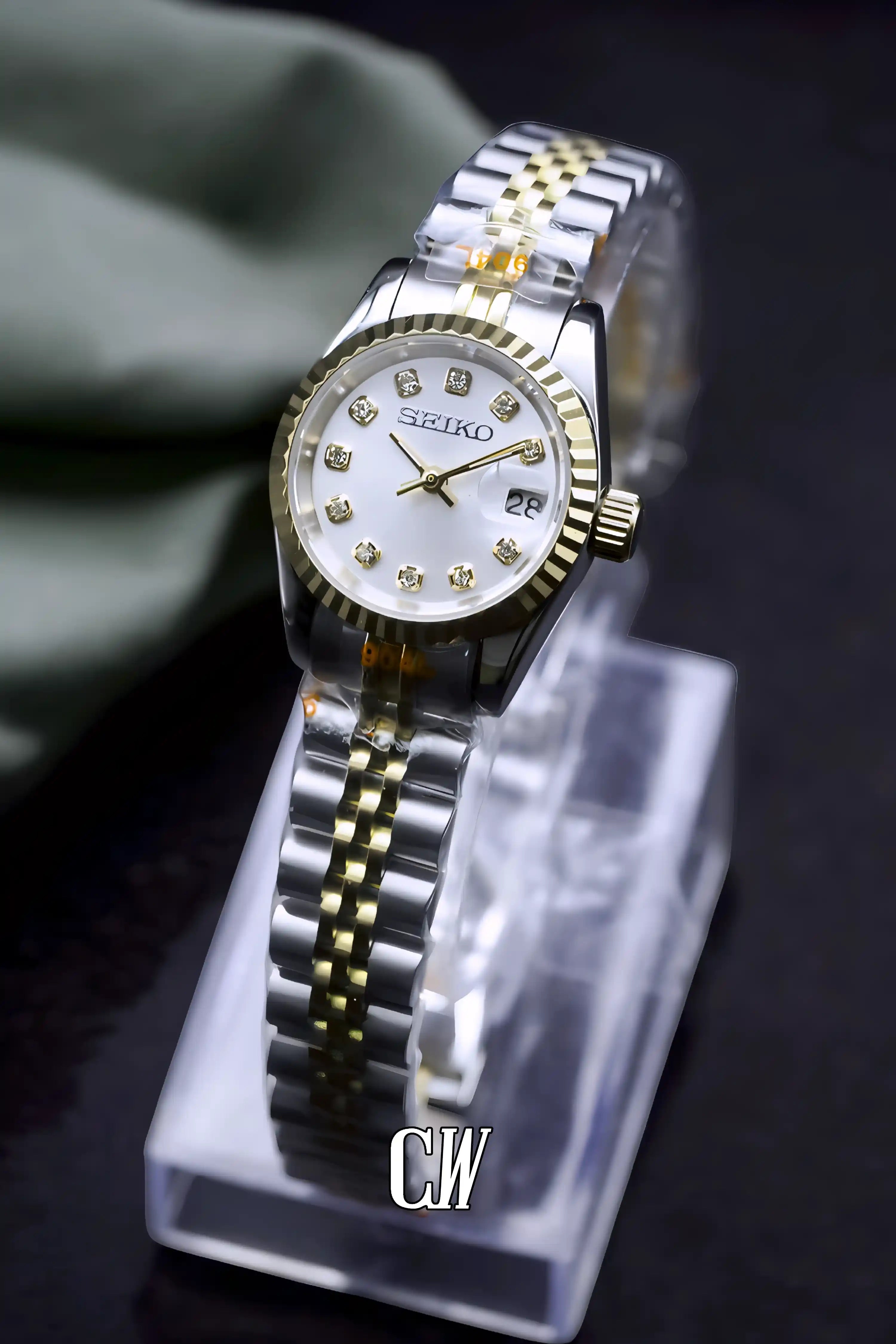 Ladies Seikojust mod watch 26mm two tone gold - Circa Watch Labs