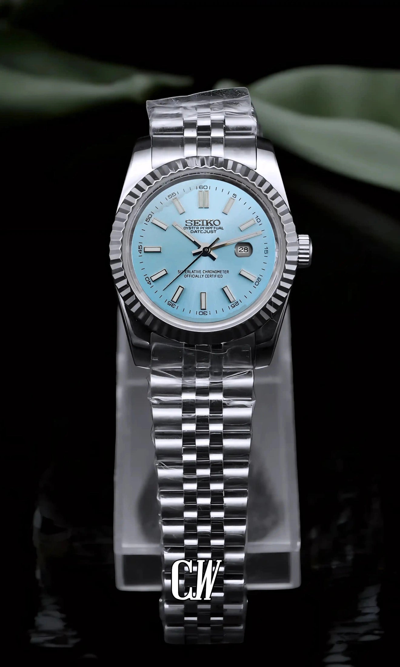 Ladies Seikojust mod watch 31mm wimbledon ice blue - Circa Watch Labs