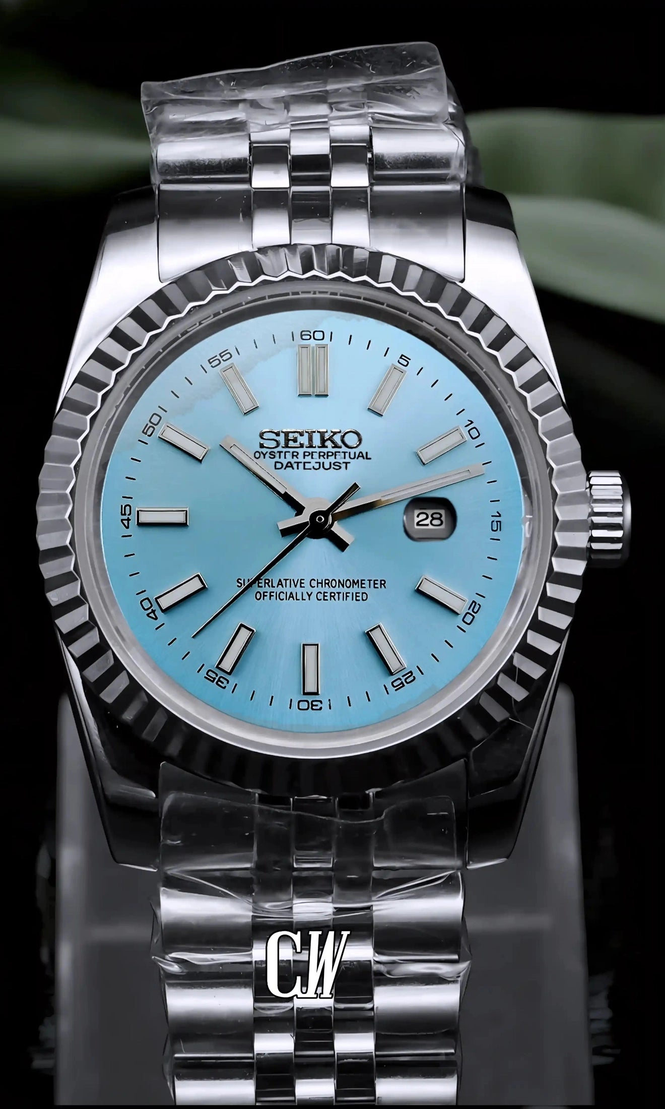 Ladies Seikojust mod watch 31mm wimbledon ice blue - Circa Watch Labs