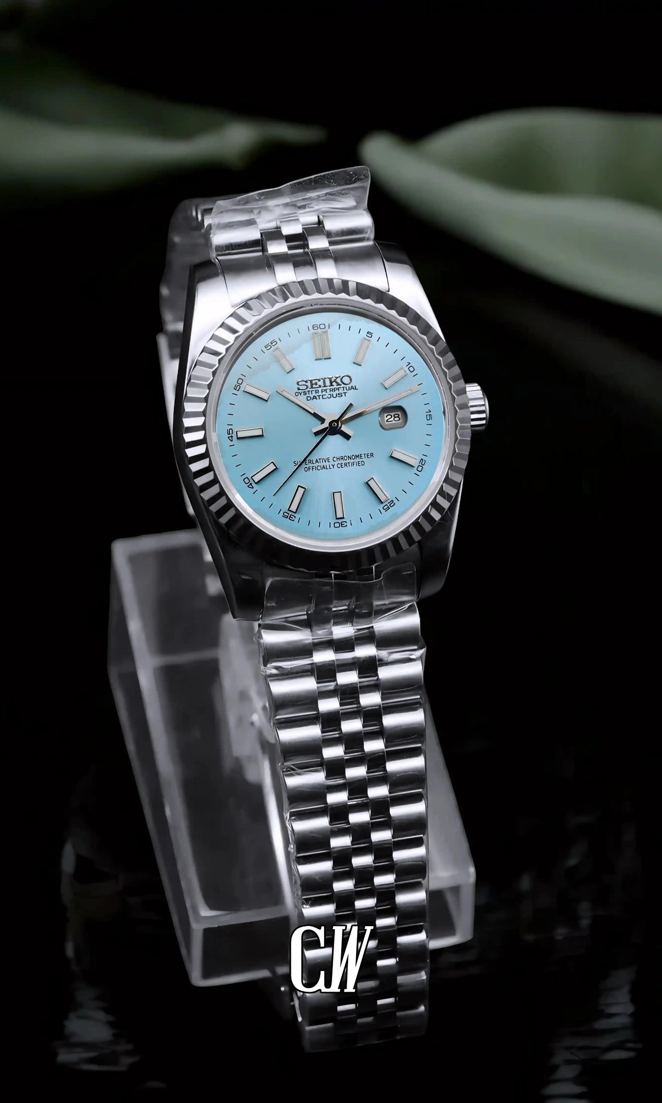 Ladies Seikojust mod watch 31mm wimbledon ice blue - Circa Watch Labs