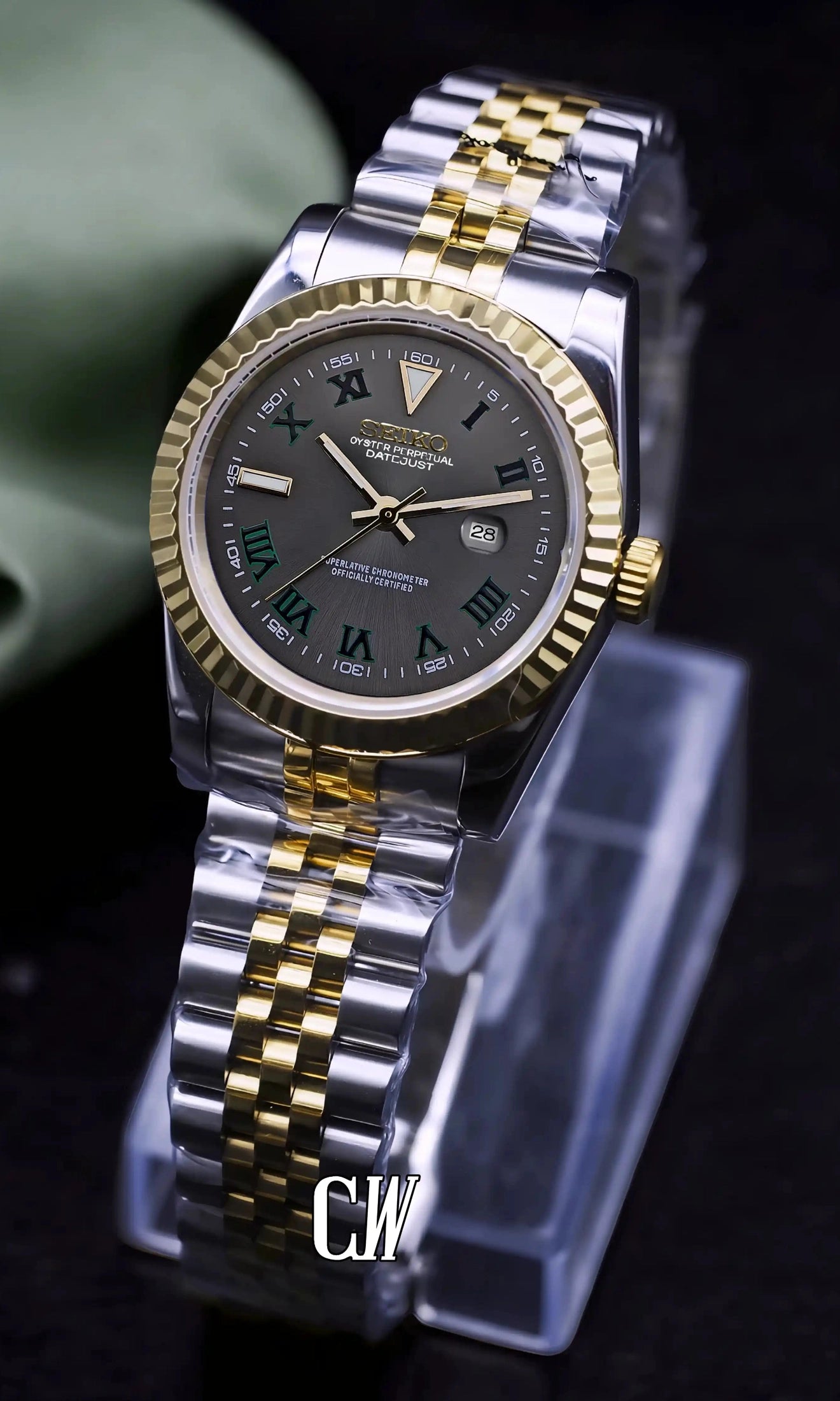 seiko mod Ladies Seikojust mod watch 31mm wimbledon two tone gold silver