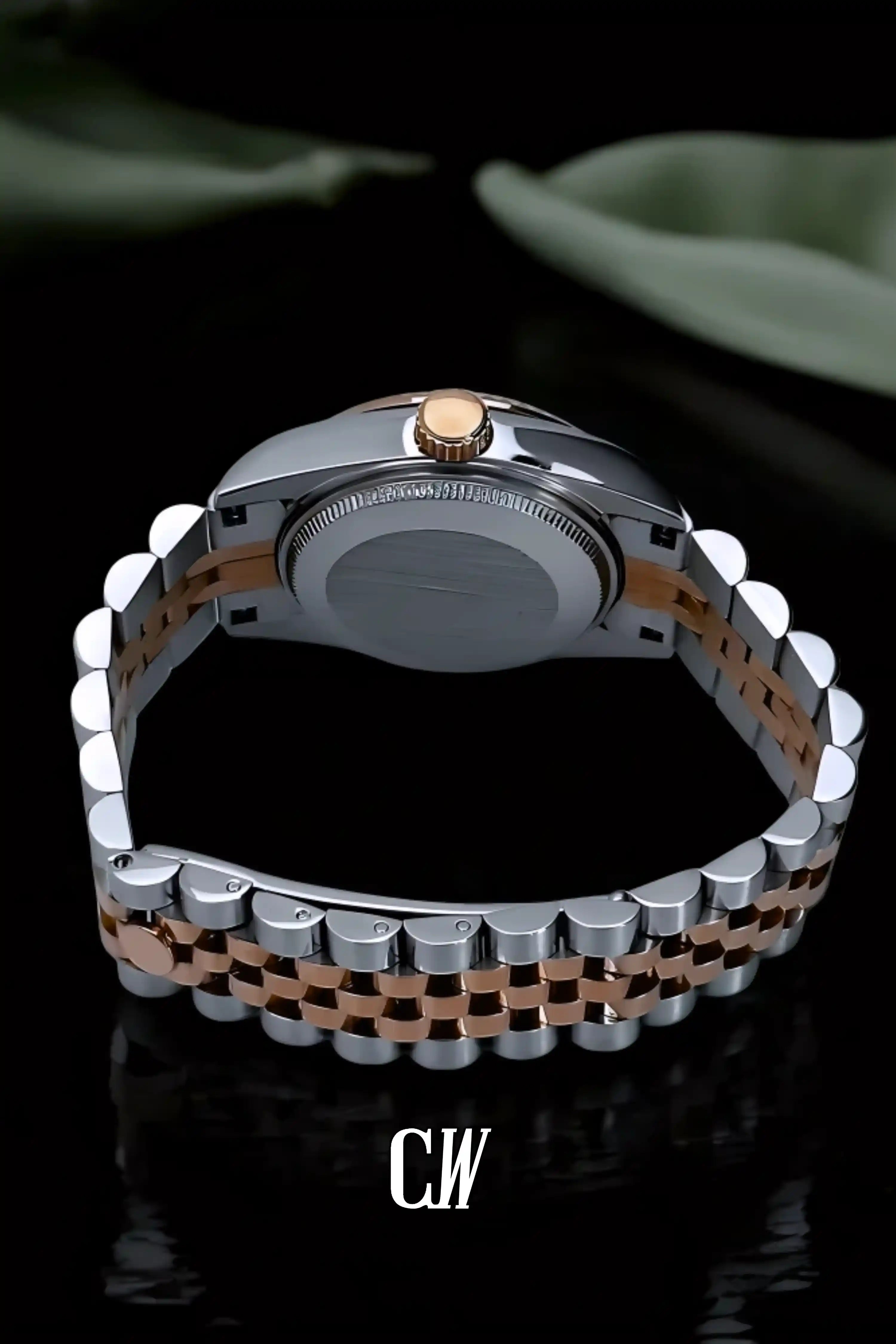 seiko mod Ladies Seikojust mod watch 31mm wimbledon two tone rose gold silver