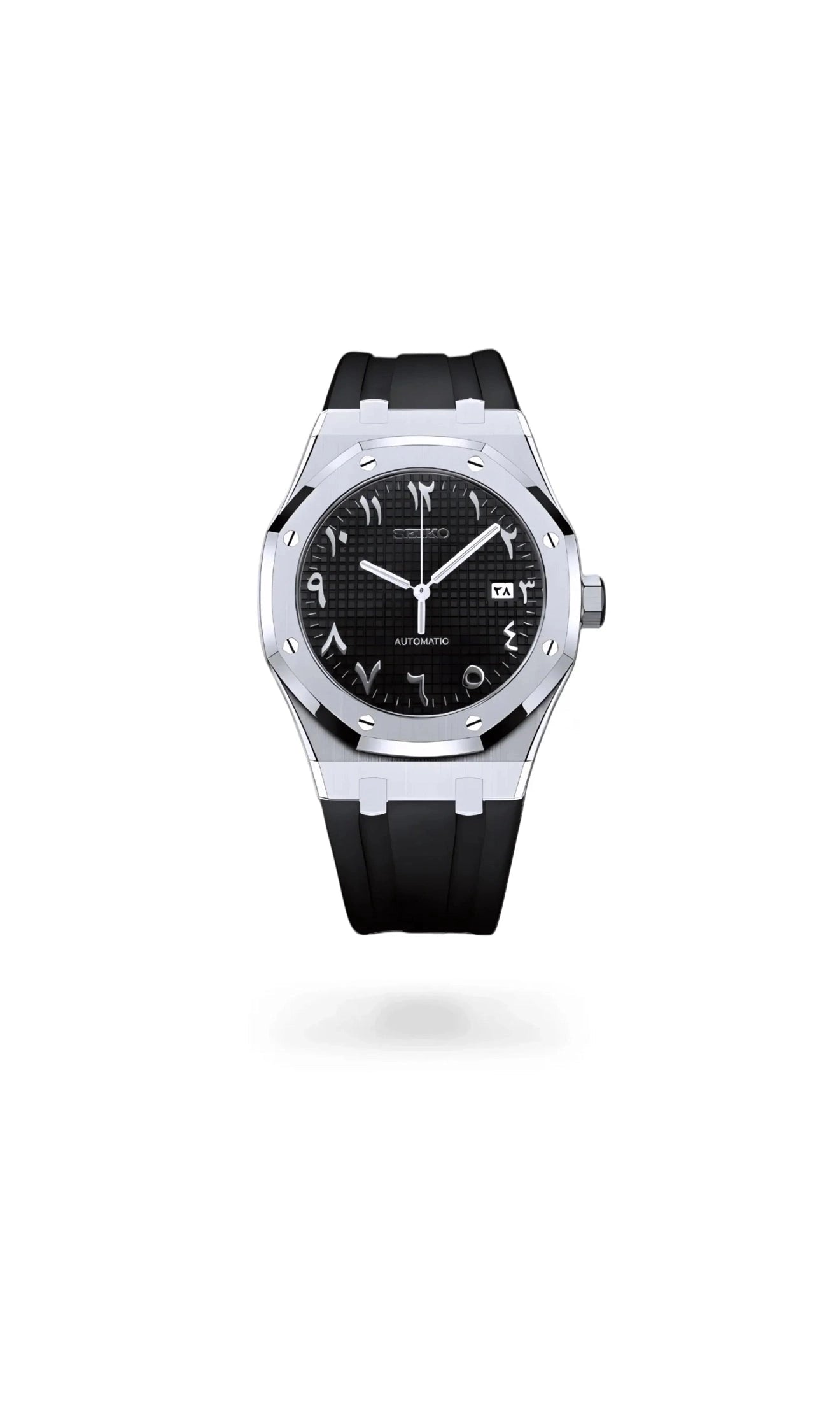 Mod Royal Seikoak automatic watch 'black' arabic - Circa Watch Labs