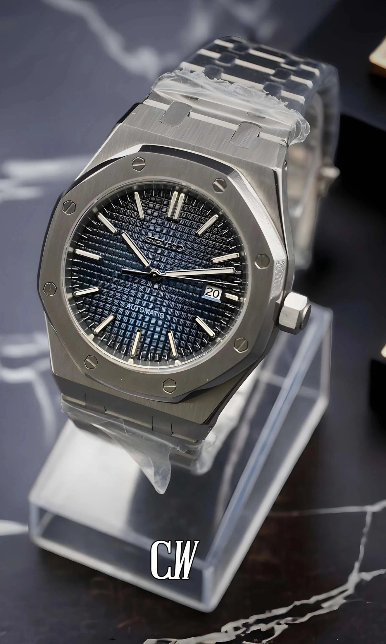 Mod Royal Seikoak automatic watch 'blue' - Circa Watch Labs