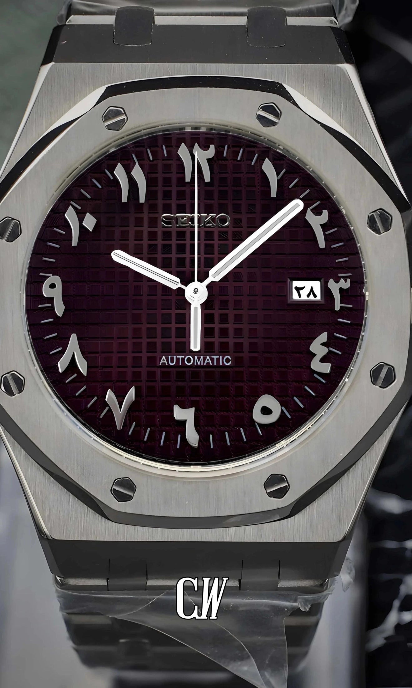 Mod Royal Seikoak automatic watch 'brown' arabic - Circa Watch Labs