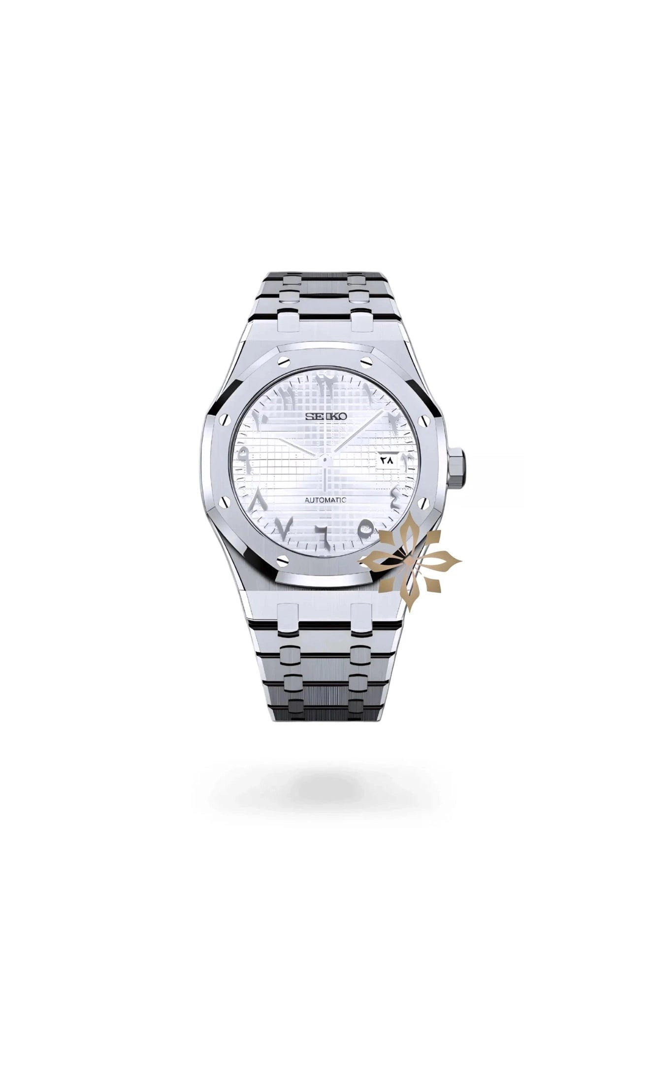 Mod Royal Seikoak automatic watch 'white' arabic - Circa Watch Labs