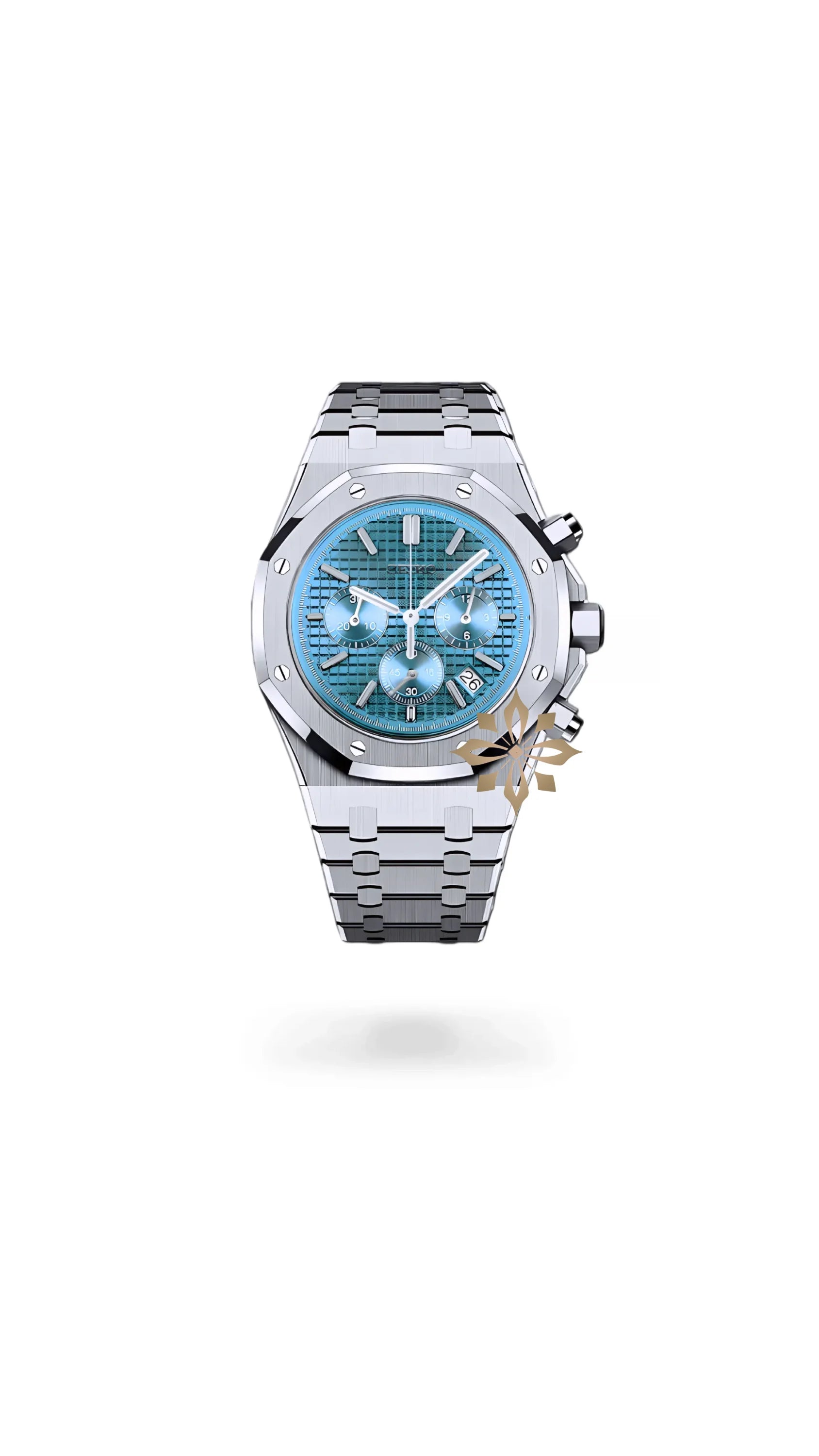 Mod Royal Seikoak chronograph ice blue watch - Circa Watch Labs