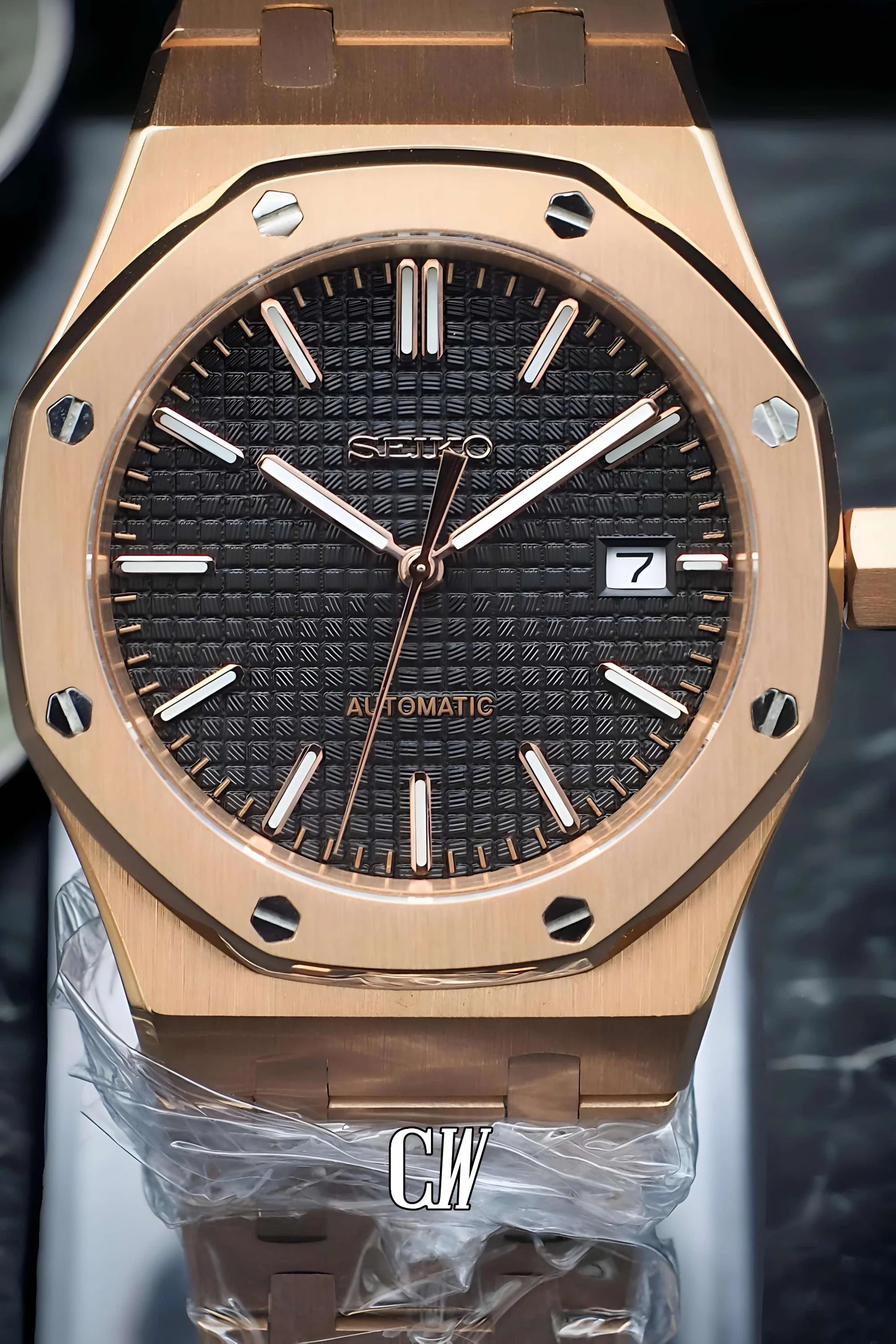 Mod Royal Seikoak watch 'Rose gold' - Circa Watch Labs seiko mod
