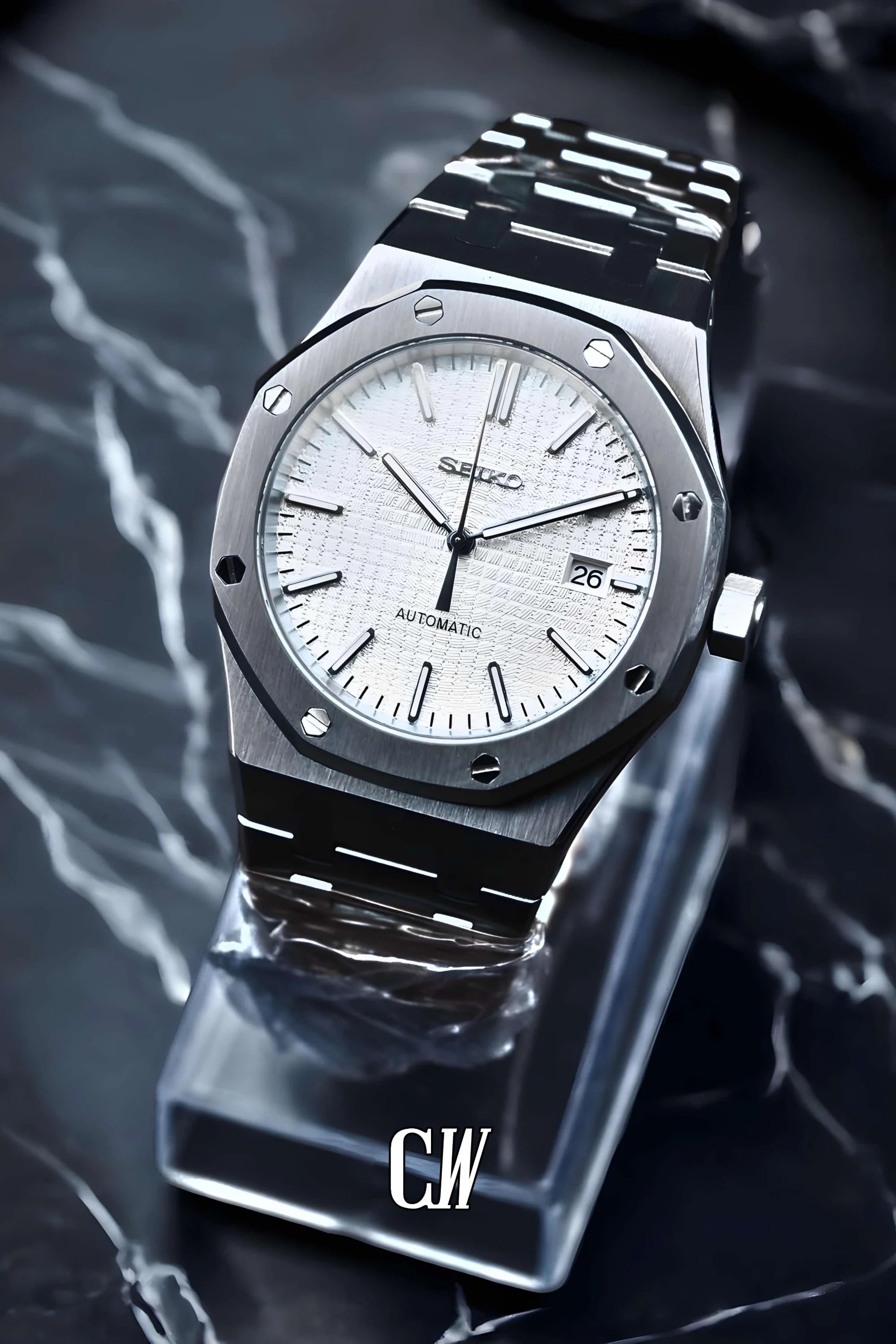 Mod Royal Seikoak watch 'white' - Circa Watch Labs seiko mod