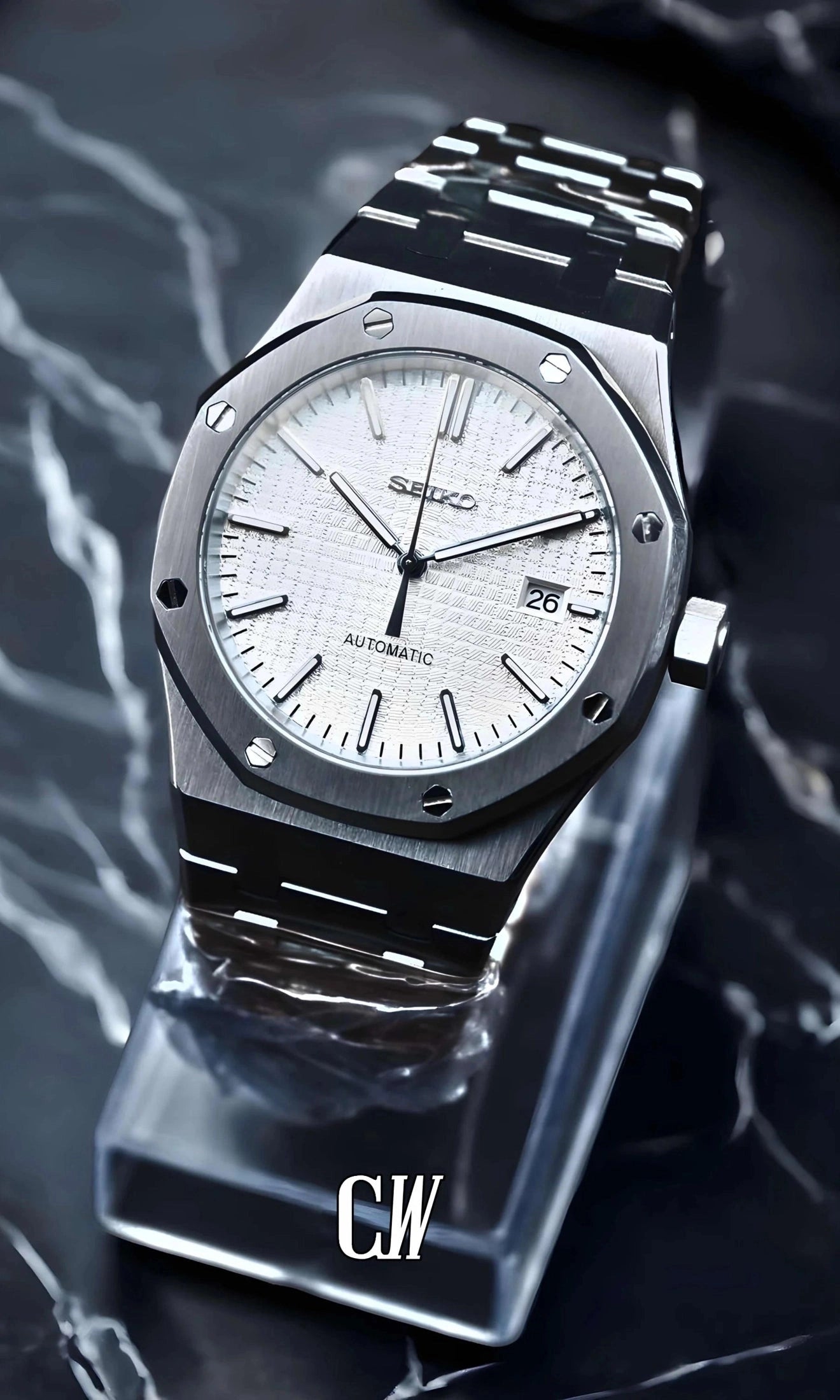 Mod Royal Seikoak watch 'white' - Circa Watch Labs