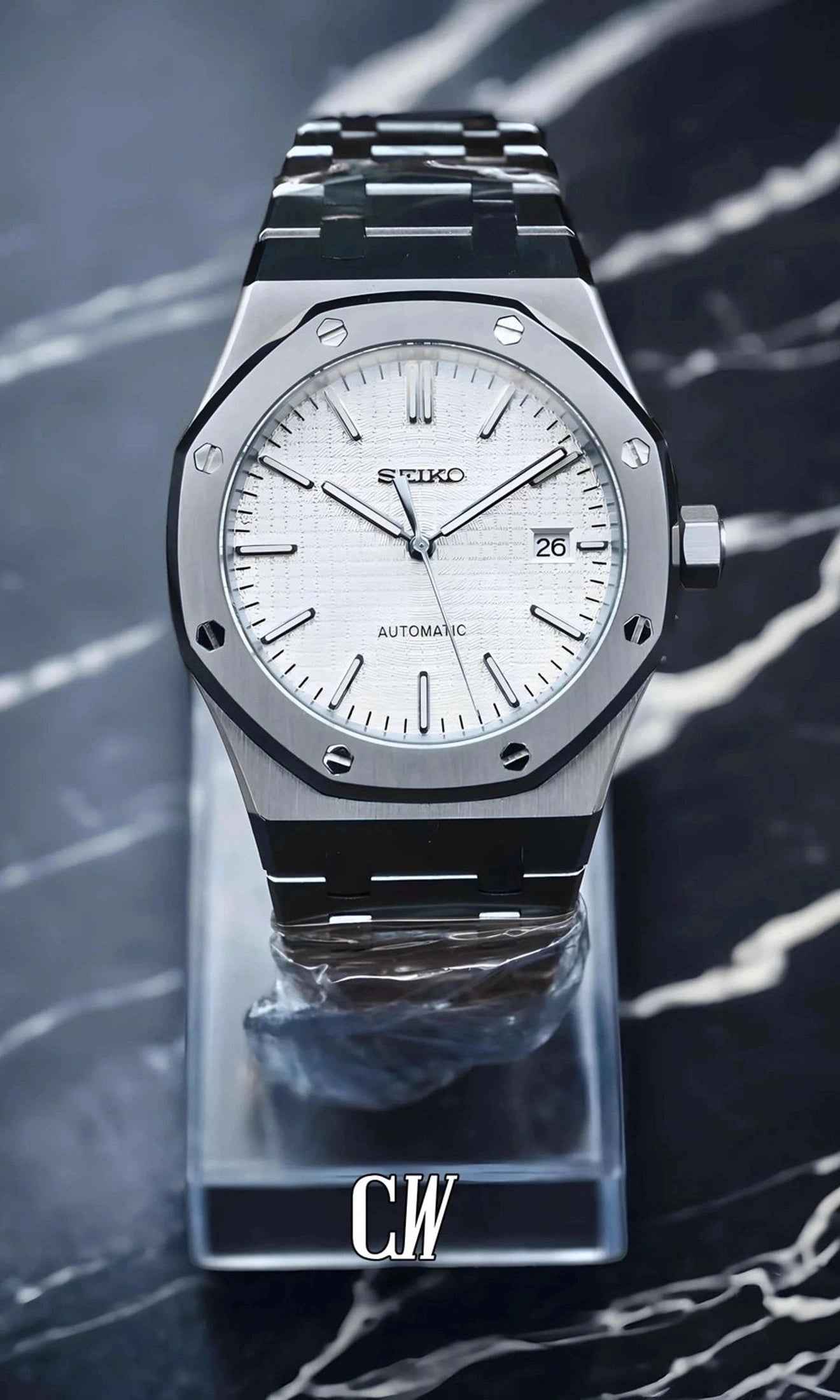 Mod Royal Seikoak watch 'white' - Circa Watch Labs