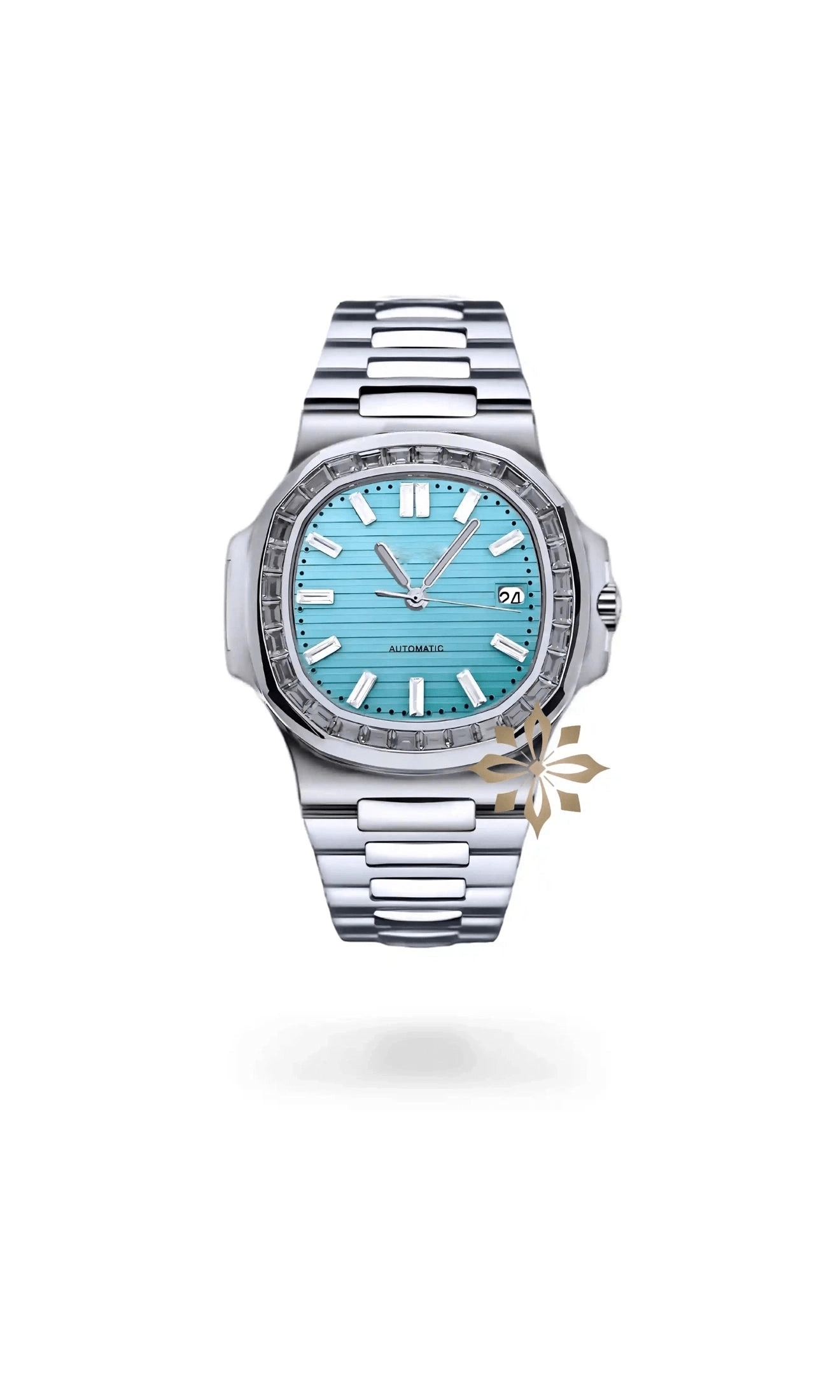Nautiko mod watch baguette 'tiffany' blue - Circa Watch Labs seiko mod