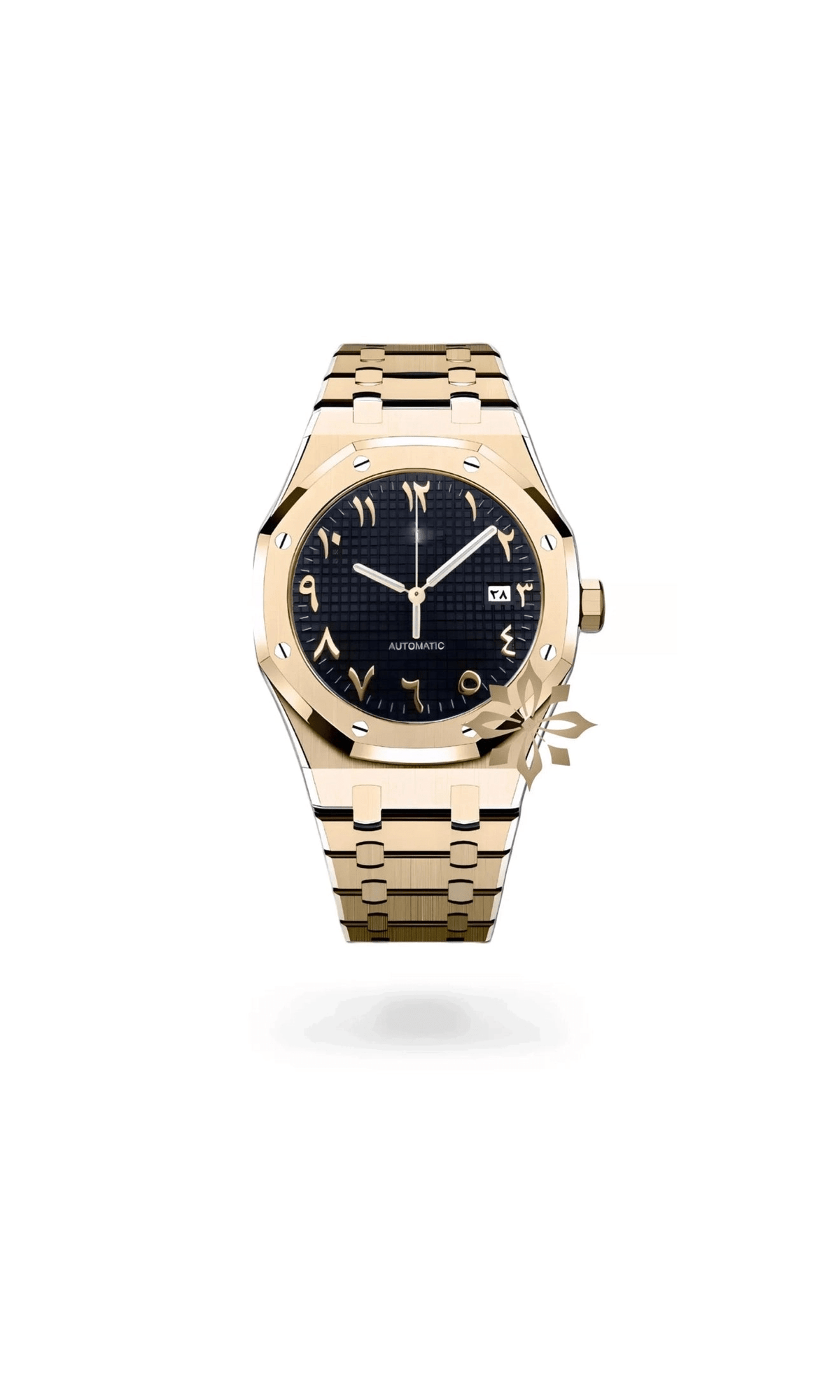 Oak mod automatic watch 'black gold' arabic - Circa Watch Labs seiko mod
