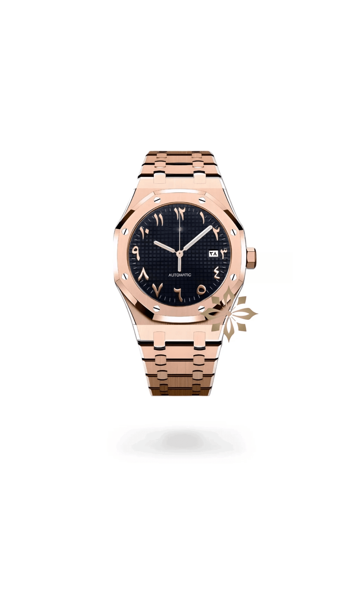 Oak mod automatic watch 'black rose gold' arabic - Circa Watch Labs seiko mod