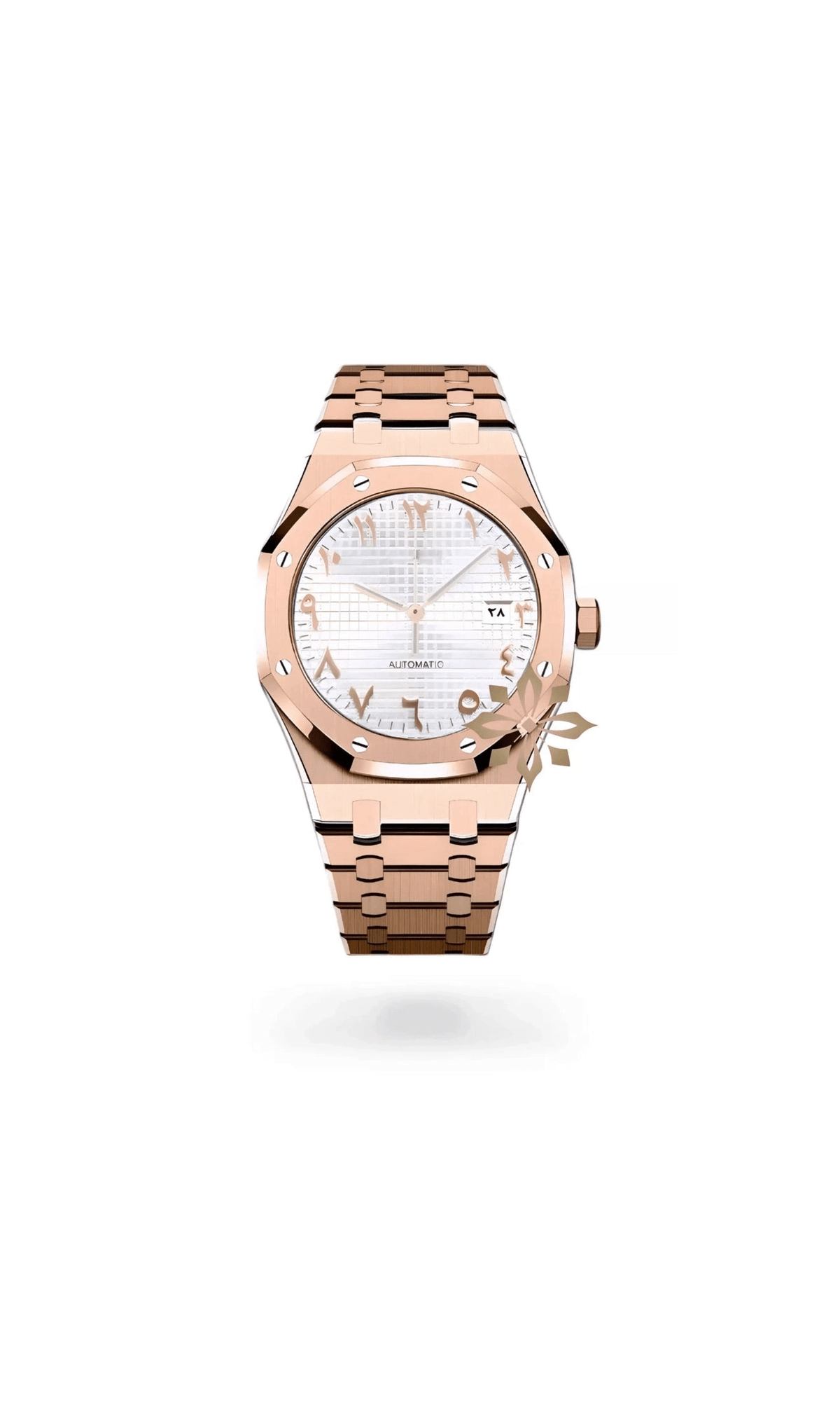 Oak mod automatic watch 'white rose gold' arabic - Circa Watch Labs seiko mod
