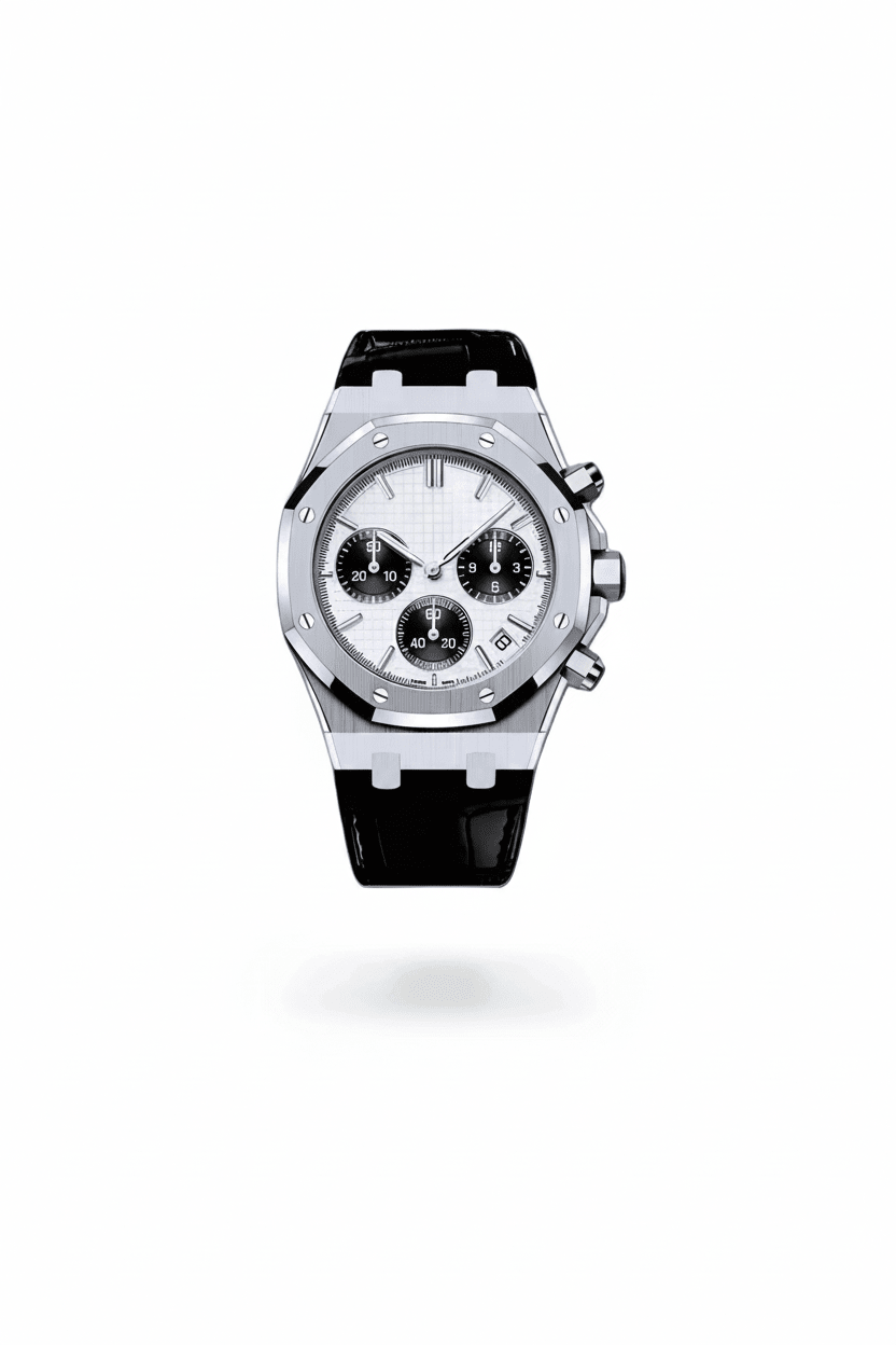 Oak mod chronograph white watch - Circa Watch Labs seiko mod