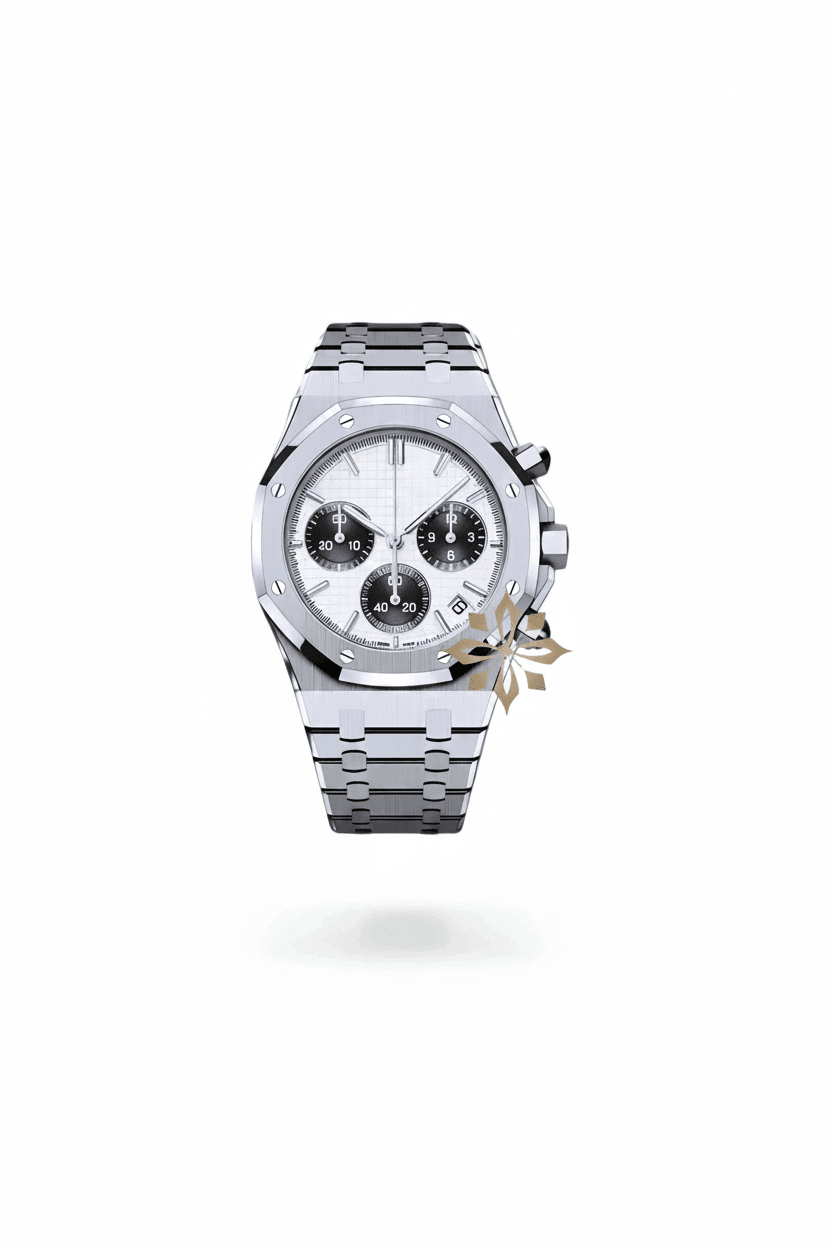 Oak mod chronograph white watch - Circa Watch Labs seiko mod