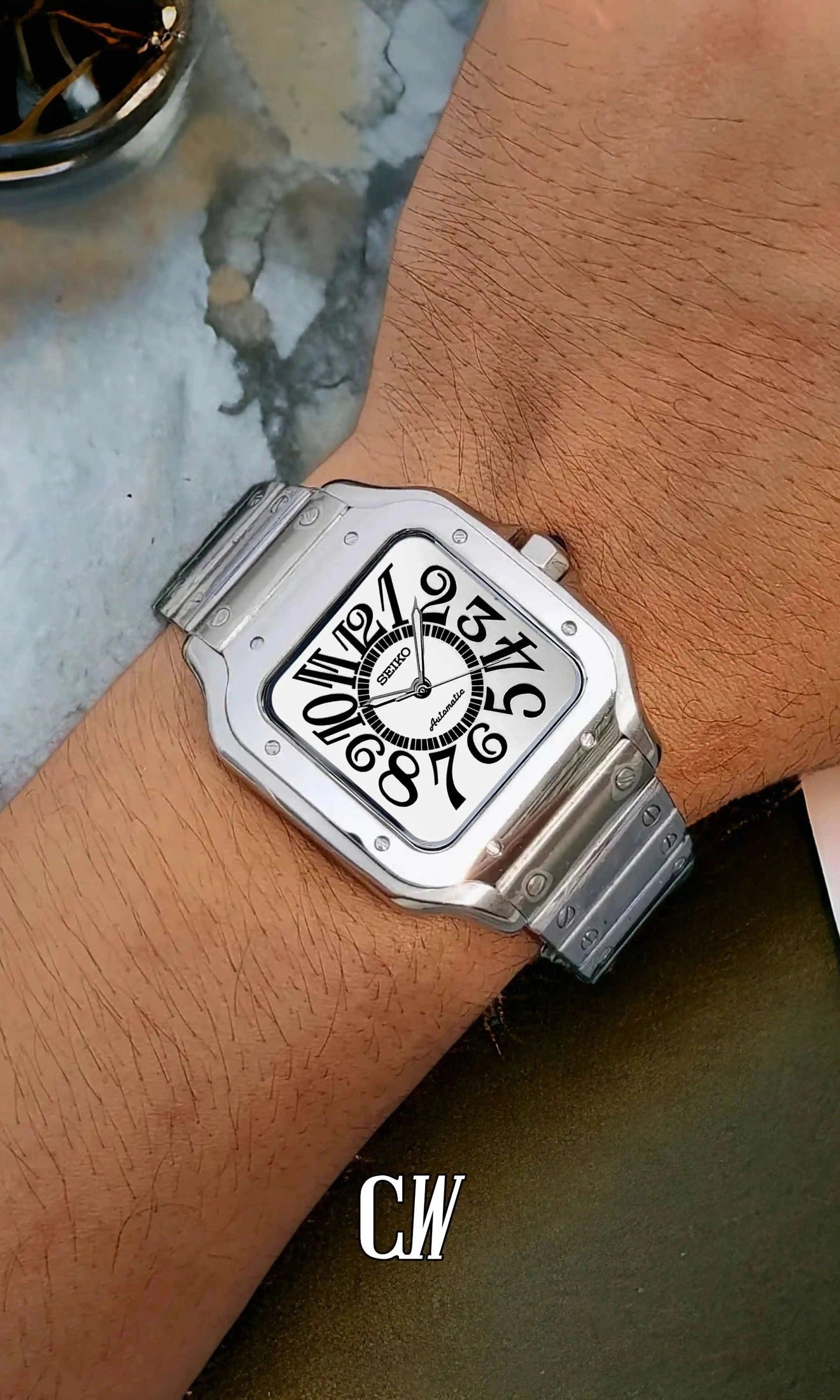 Santeiko Mod Santos spiral style watch - Circa Watch Labs