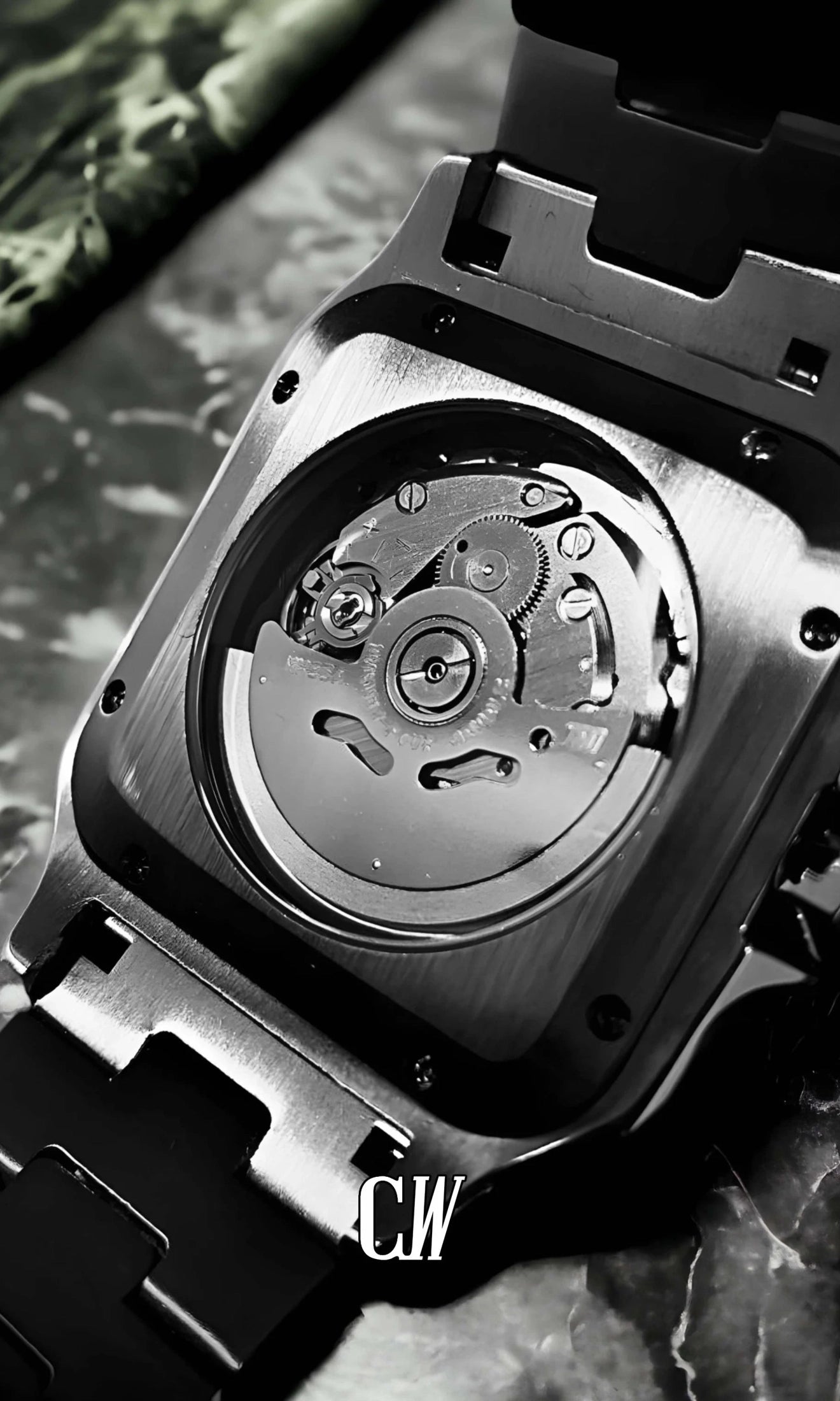 Santeiko Mod Santos style watch black - Circa Watch Labs