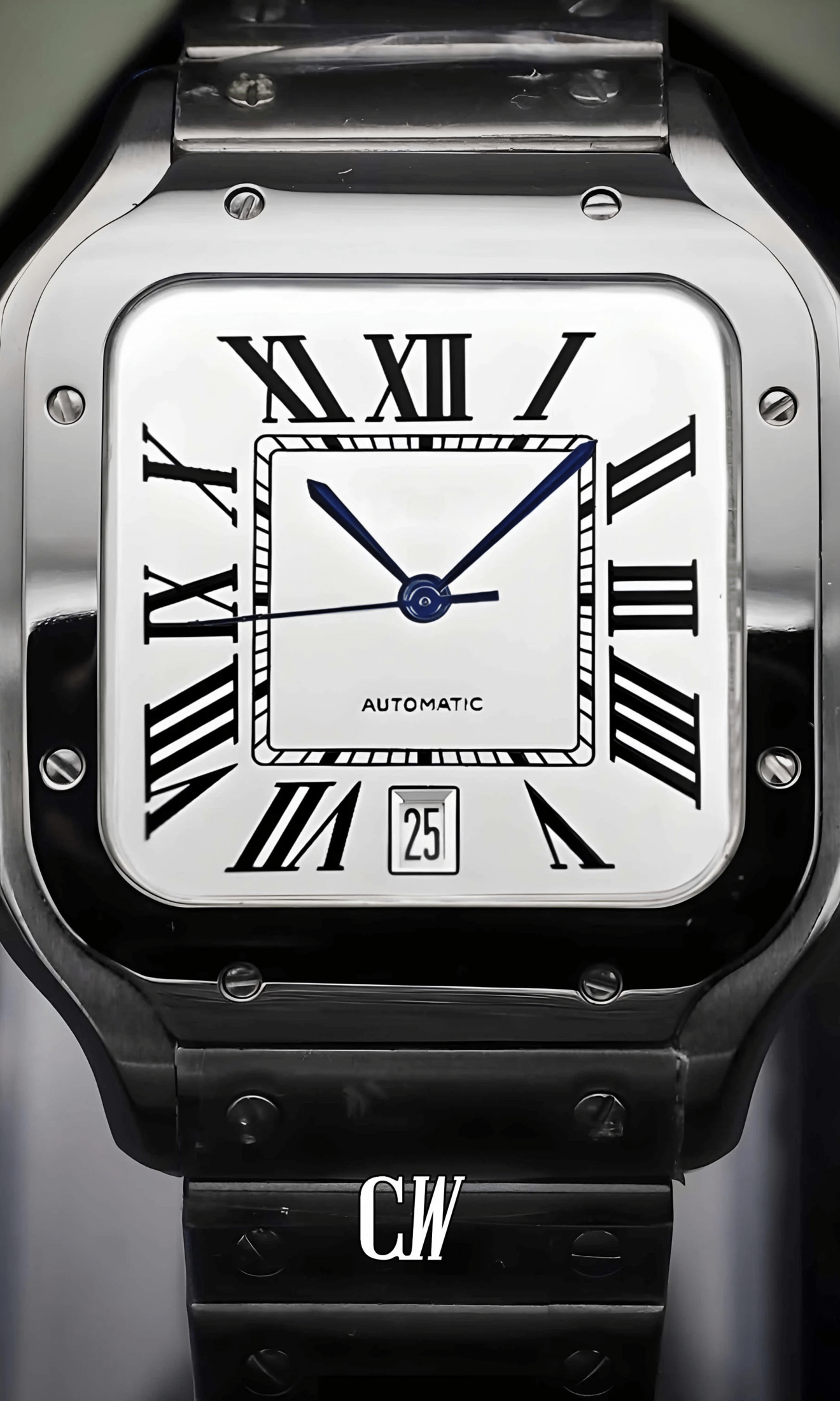 Santeiko Mod Santos style watch white - Circa Watch Labs