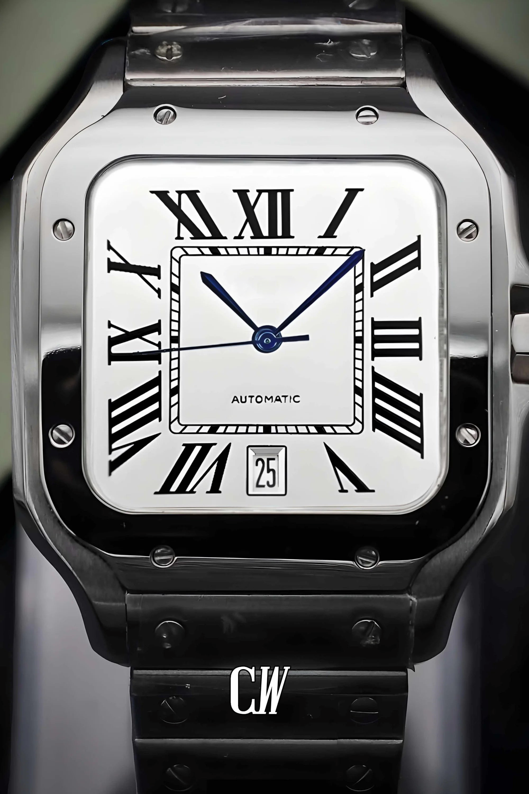 Santeiko Mod Santos style watch white