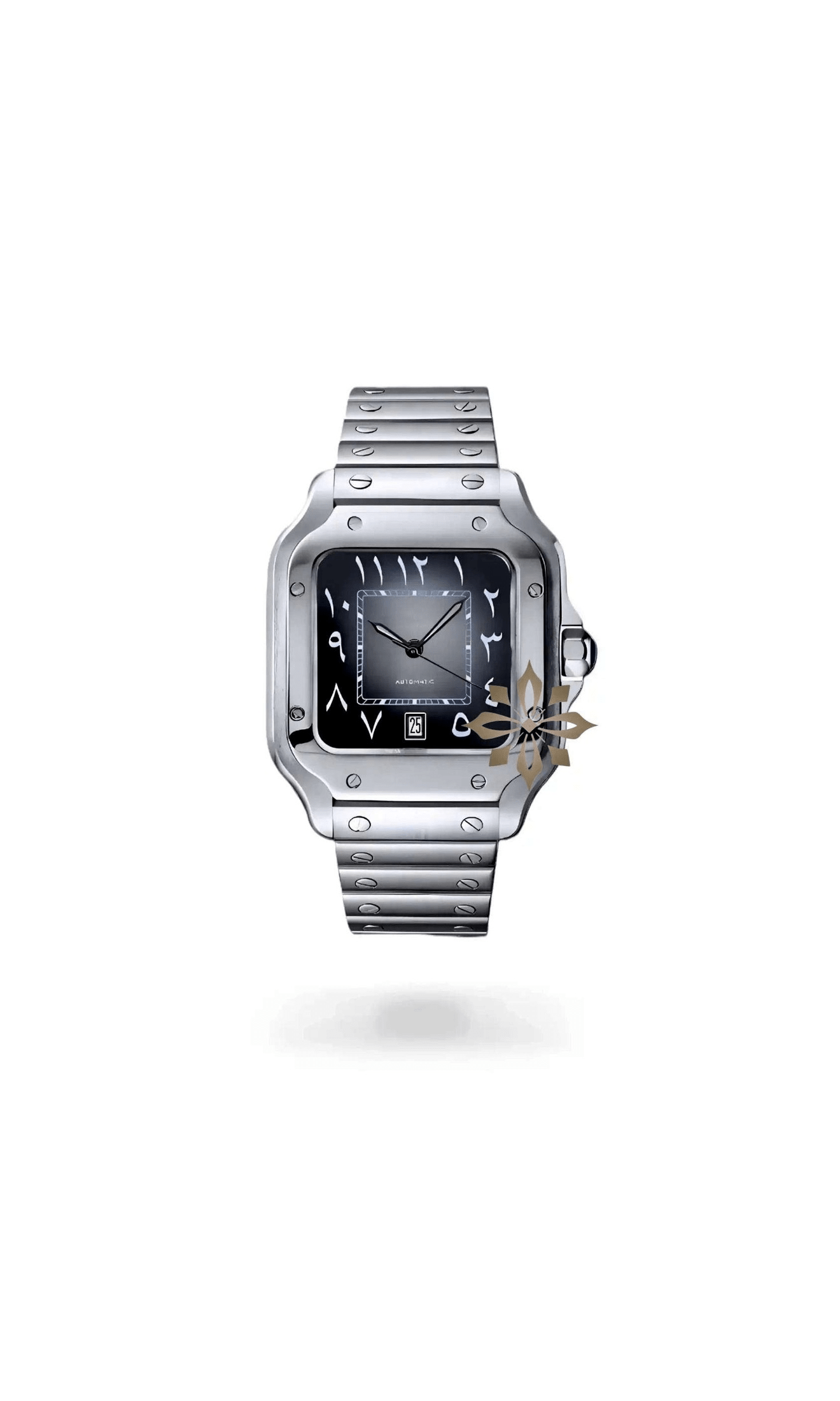 Santo Mod Santos style watch gray black arabic - Circa Watch Labs seiko mod